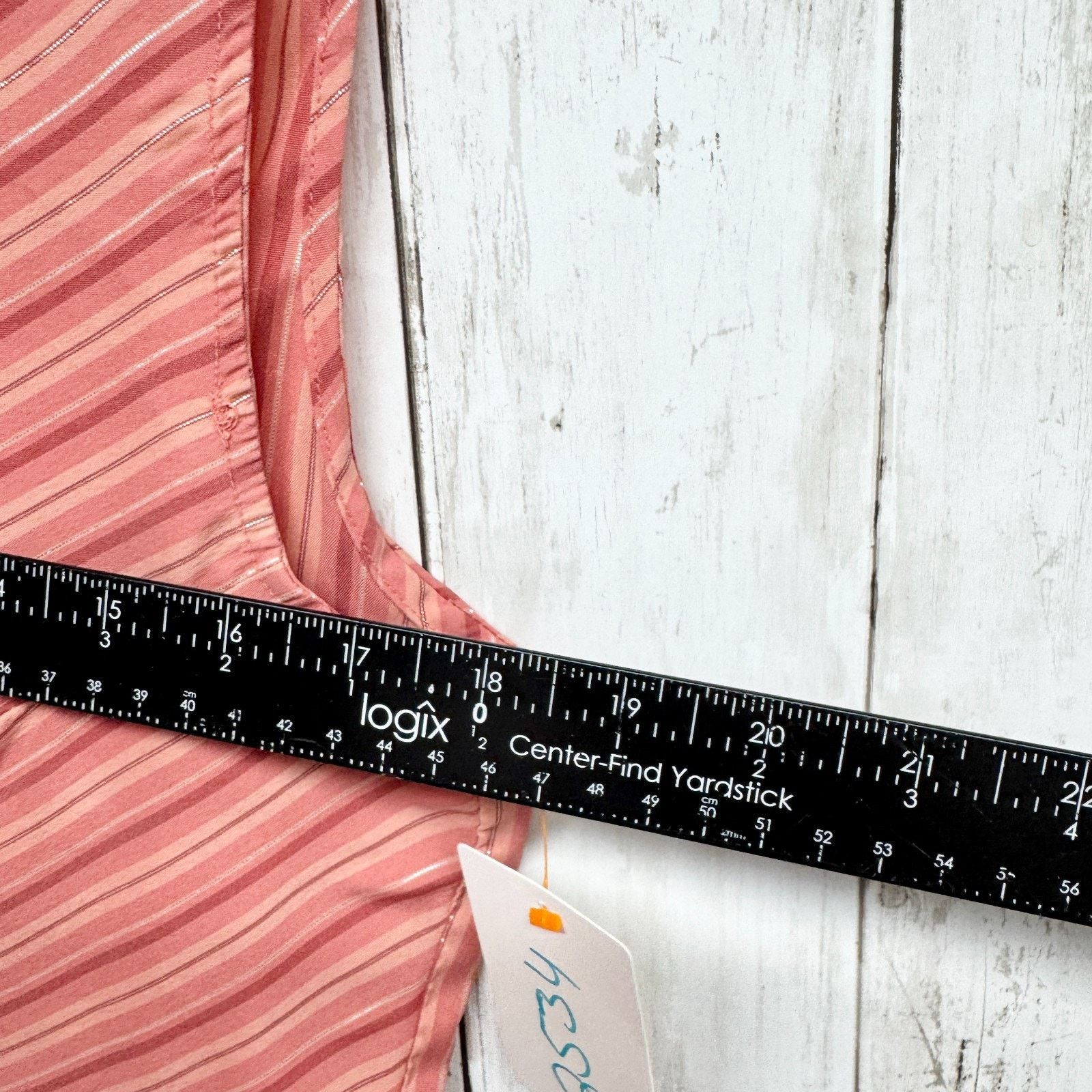 Vintage Vtg Cotton Express Blouse Lg Stripe Collared Sleeveless Tank Size L / US 10 / IT 46 - 4 Thumbnail