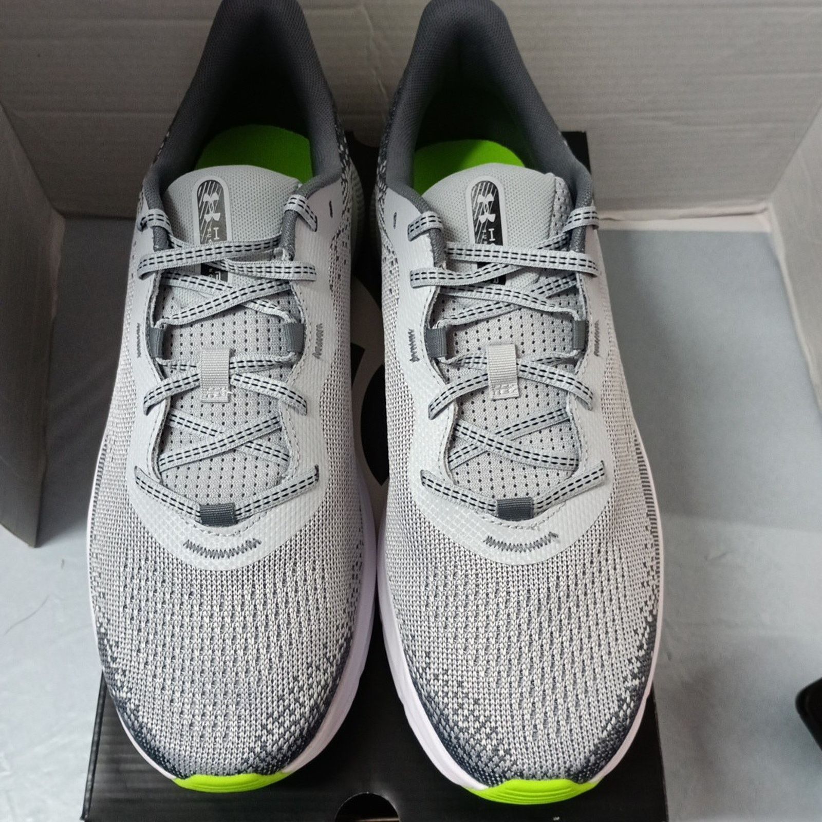 Under Armour Under Armour Turbulence 2 Men's Size 11.5 Gray / Neon Green Size US 11.5 / EU 44-45 - 3 Thumbnail