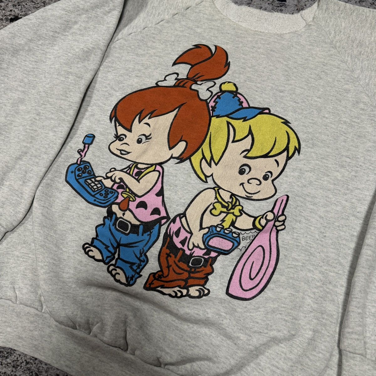 Vintage VINTAGE 90s FLINTSTONES BAM BAM PEBBLES CREWNECK SWEATSHIRT Size US M / EU 48-50 / 2 - 5 Thumbnail