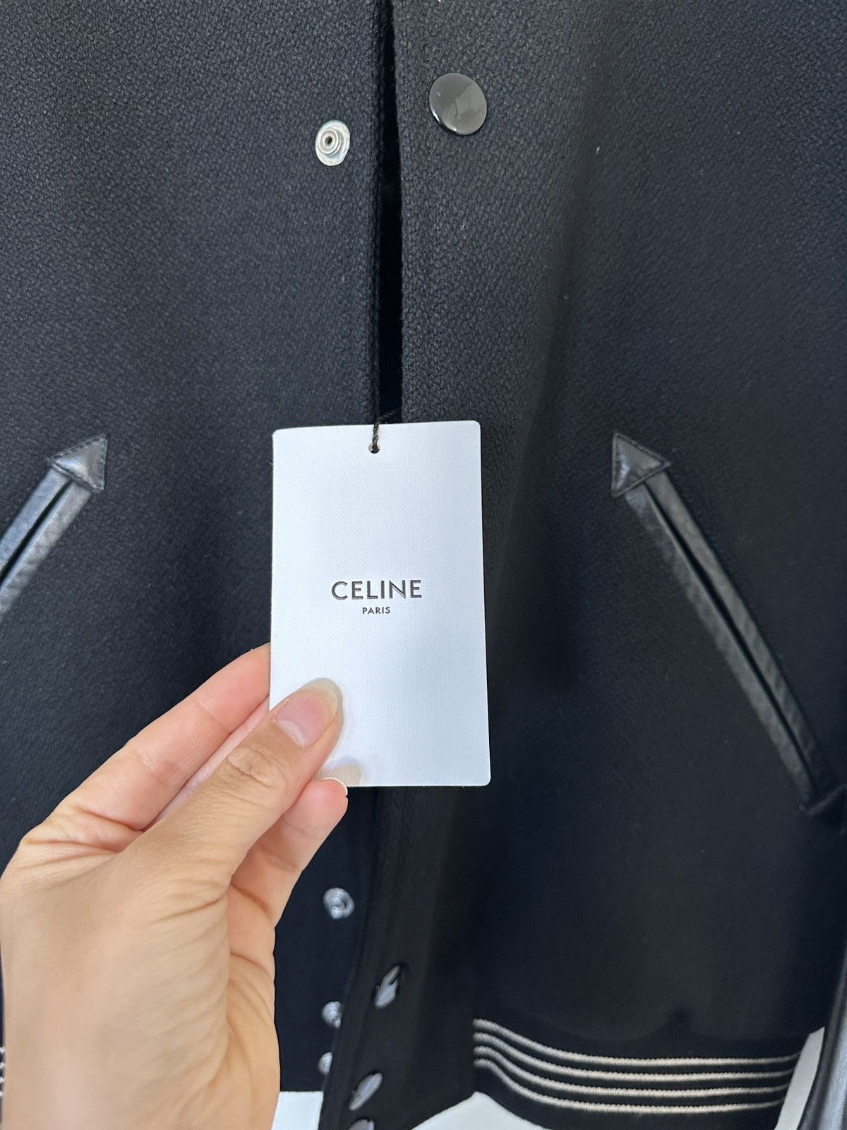 Celine Celine teddy varsity jacket black leather Hedi Slimane Size US M / EU 48-50 / 2 - 10 Thumbnail