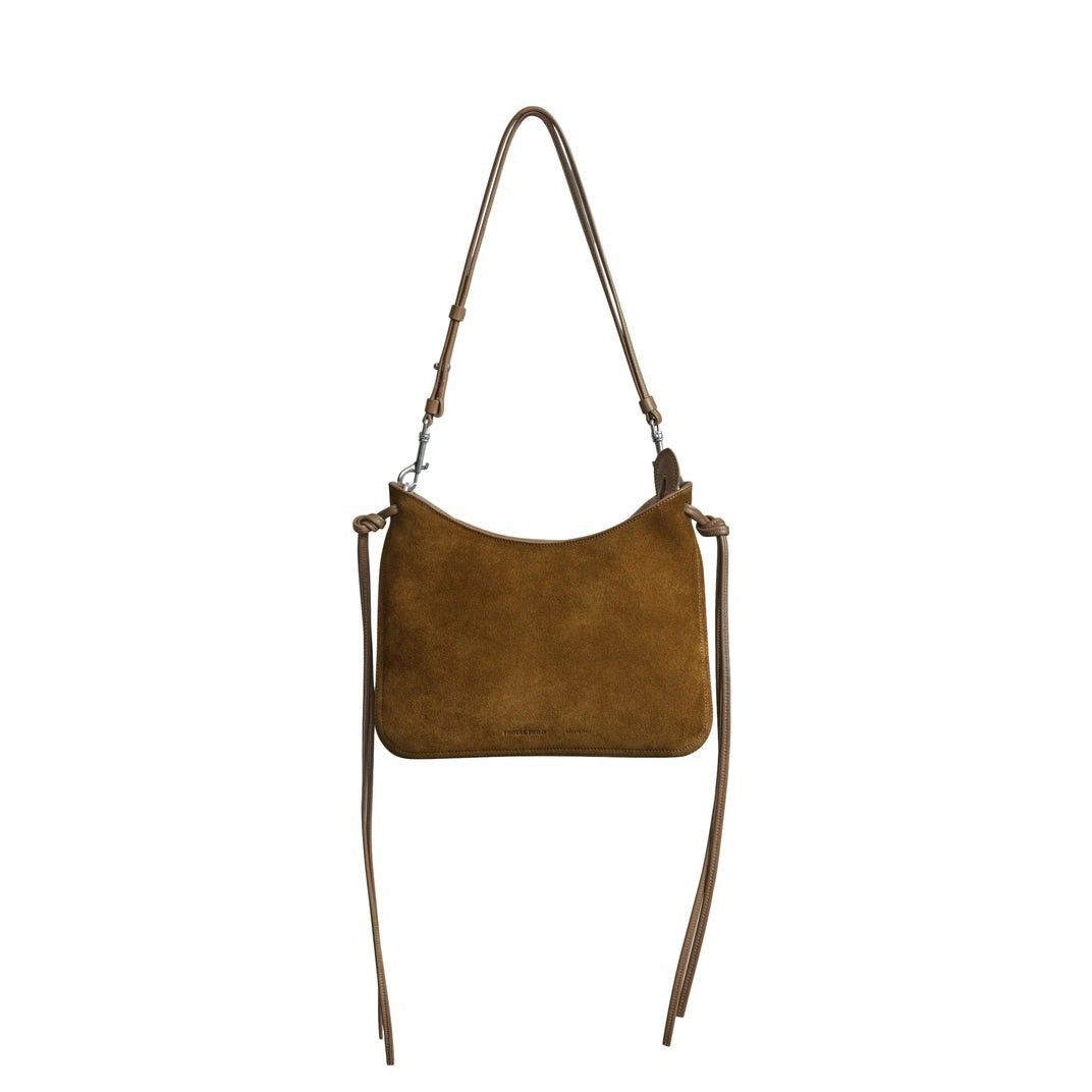 Phoebe Philo Gig Small Toffee Suede Shoulder Bag New & Authe