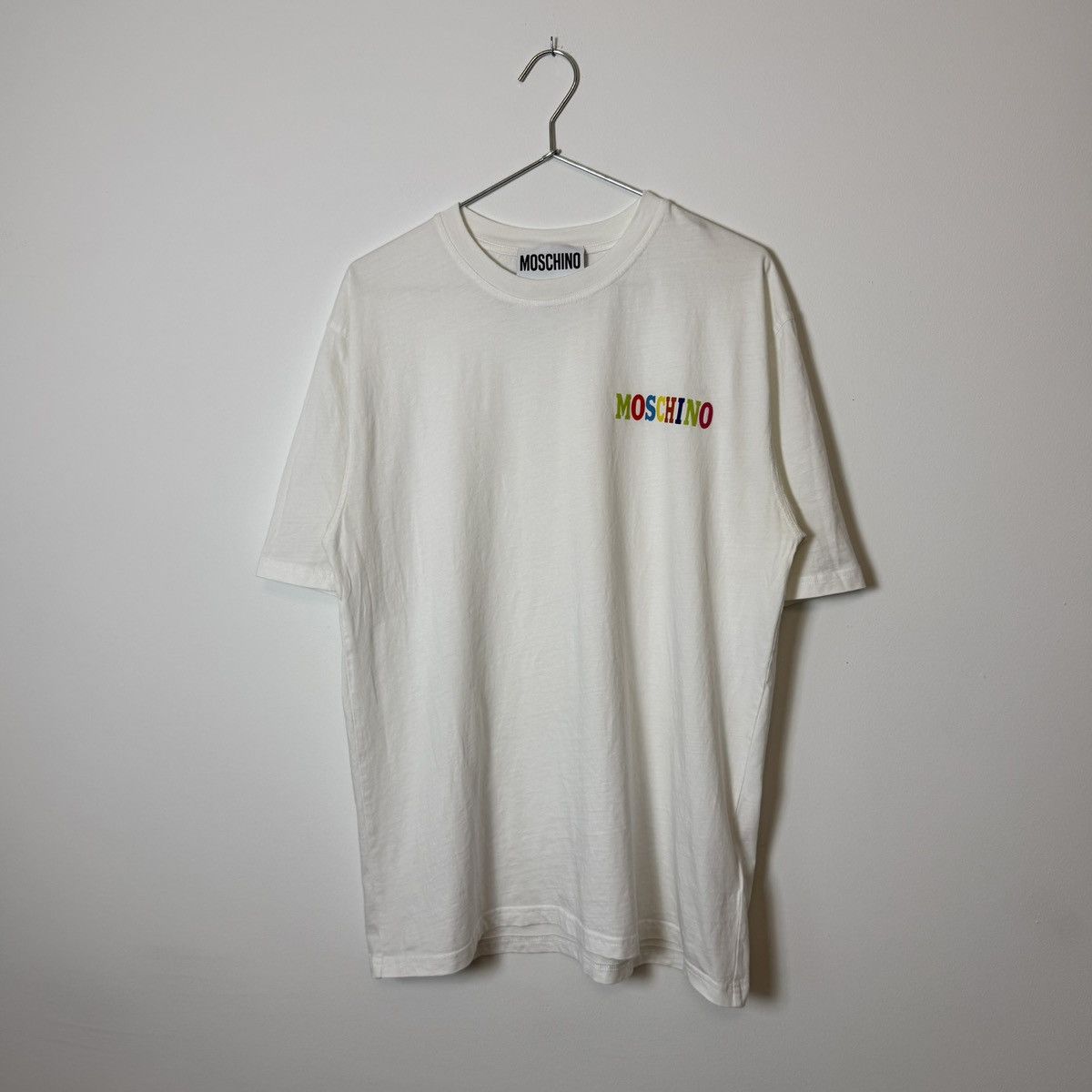 Moschino Moschino Couture Multicolor Logo Tee White Size US L / EU 52-54 / 3 - 2 Thumbnail