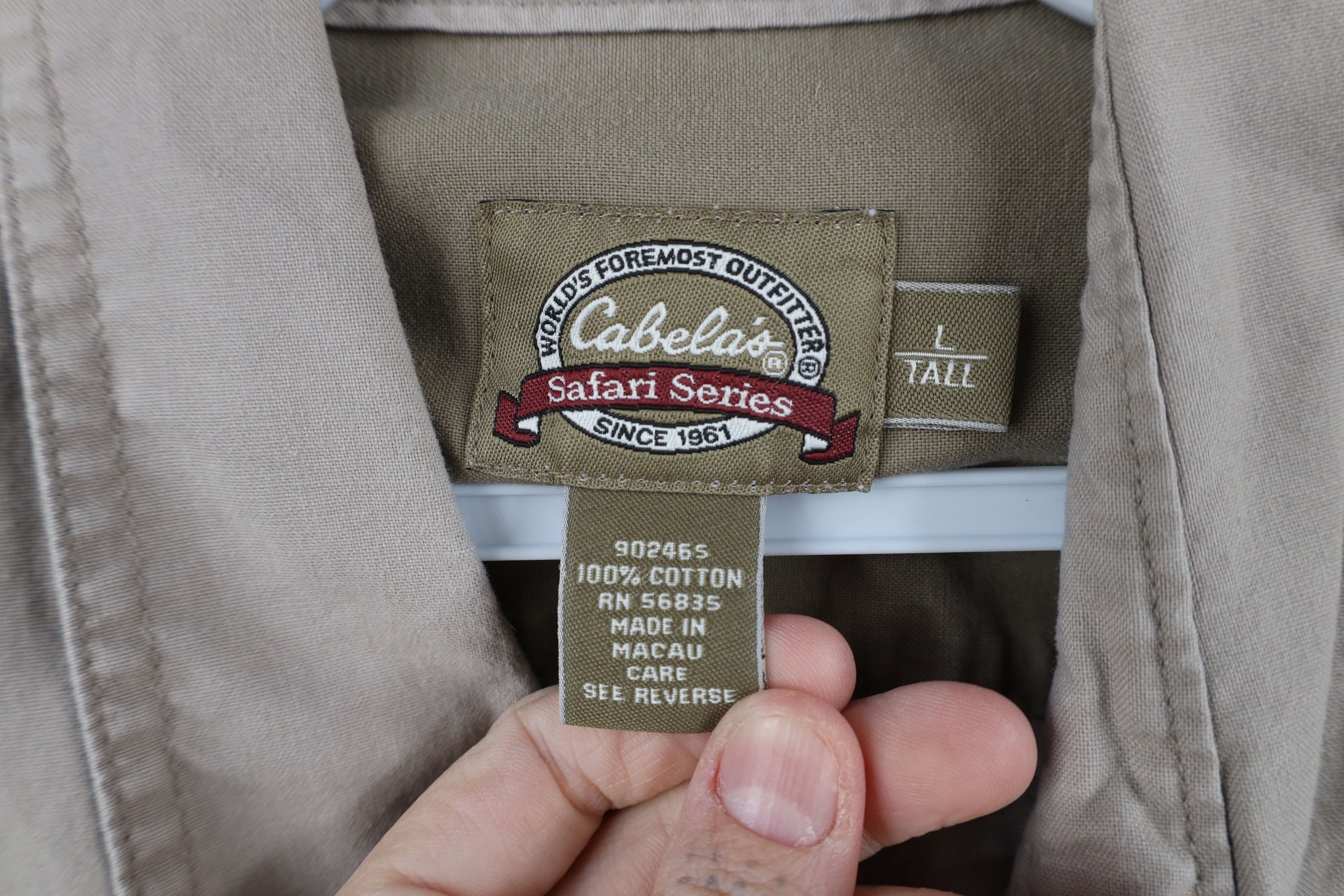 Cabelas × Vintage Vintage Cabelas Faded Safari Bush Short Sleeve Button Shirt Size US L / EU 52-54 / 3 - 10 Thumbnail
