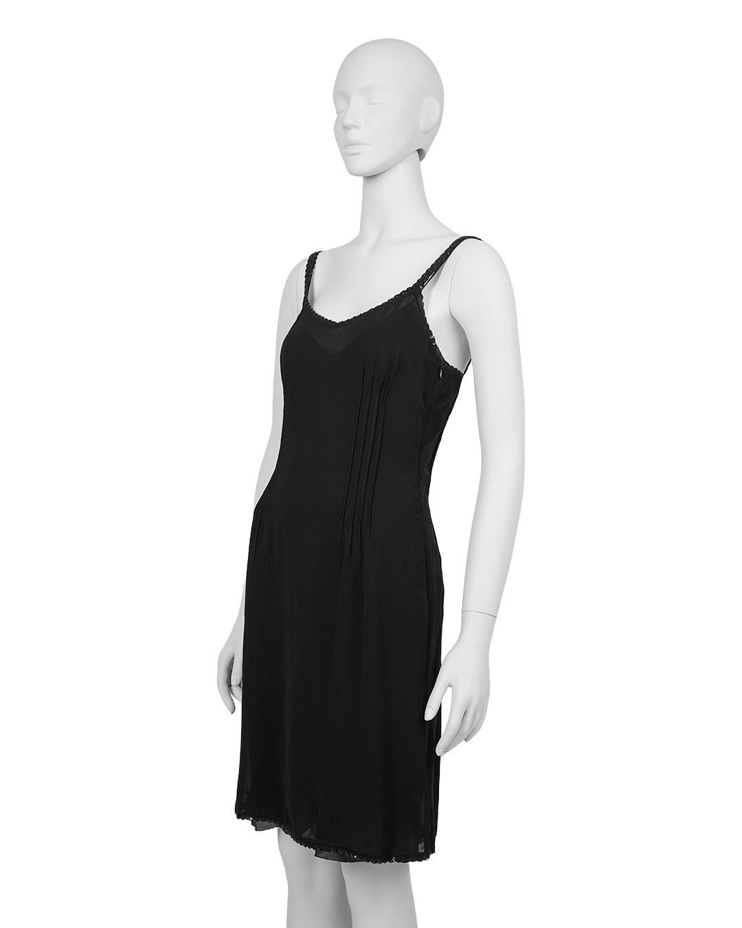 Miu Miu Miu Miu 90s Viscose Black Dress with Sequin Lining Size S / US 4 / IT 40 - 3 Thumbnail