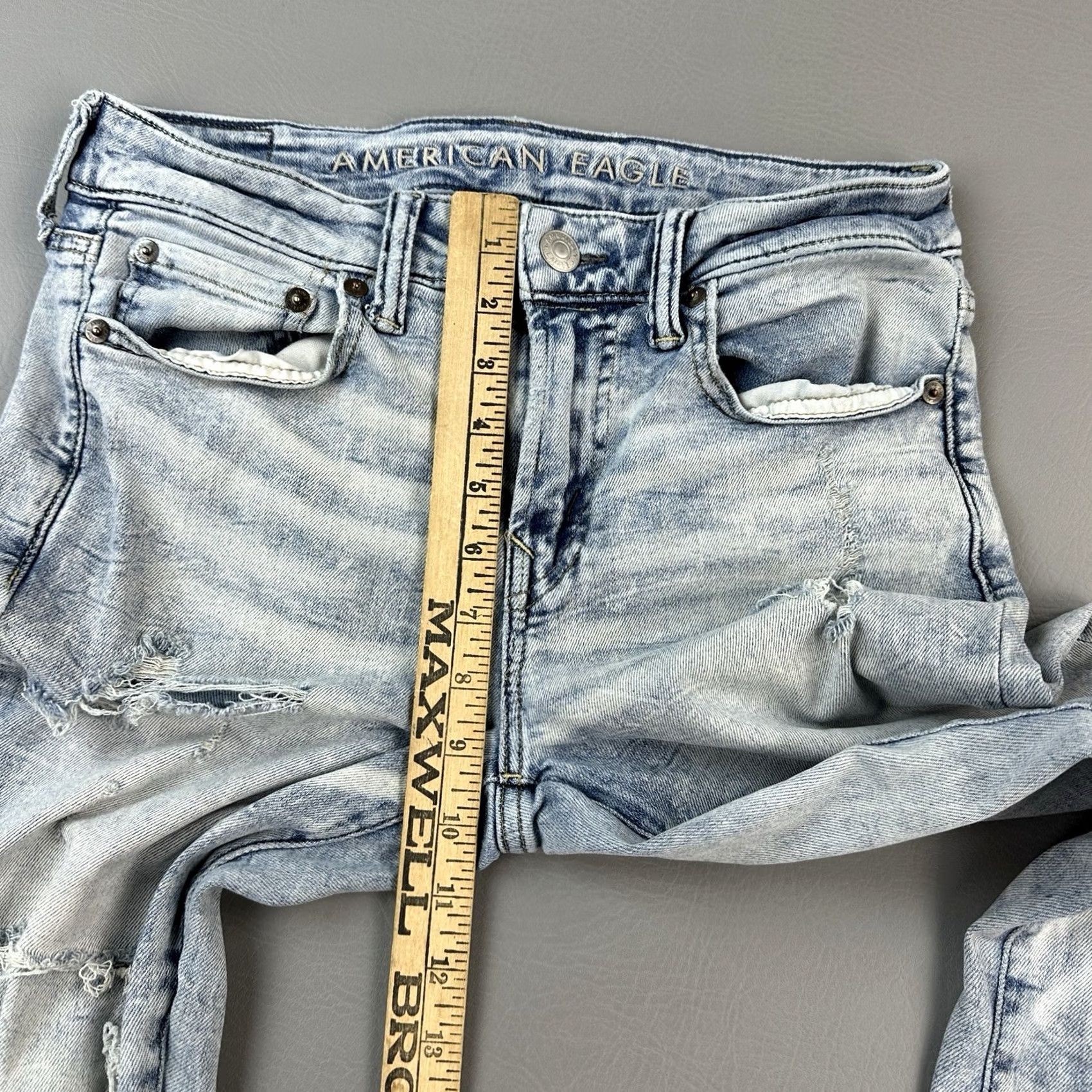 American Eagle Outfitters American Eagle Outfitters Jeans Mens 30x32 30x31 Distressed Skinny AirFlex Stretch Casual Jeans Size US 30 / EU 46 - 5 Thumbnail