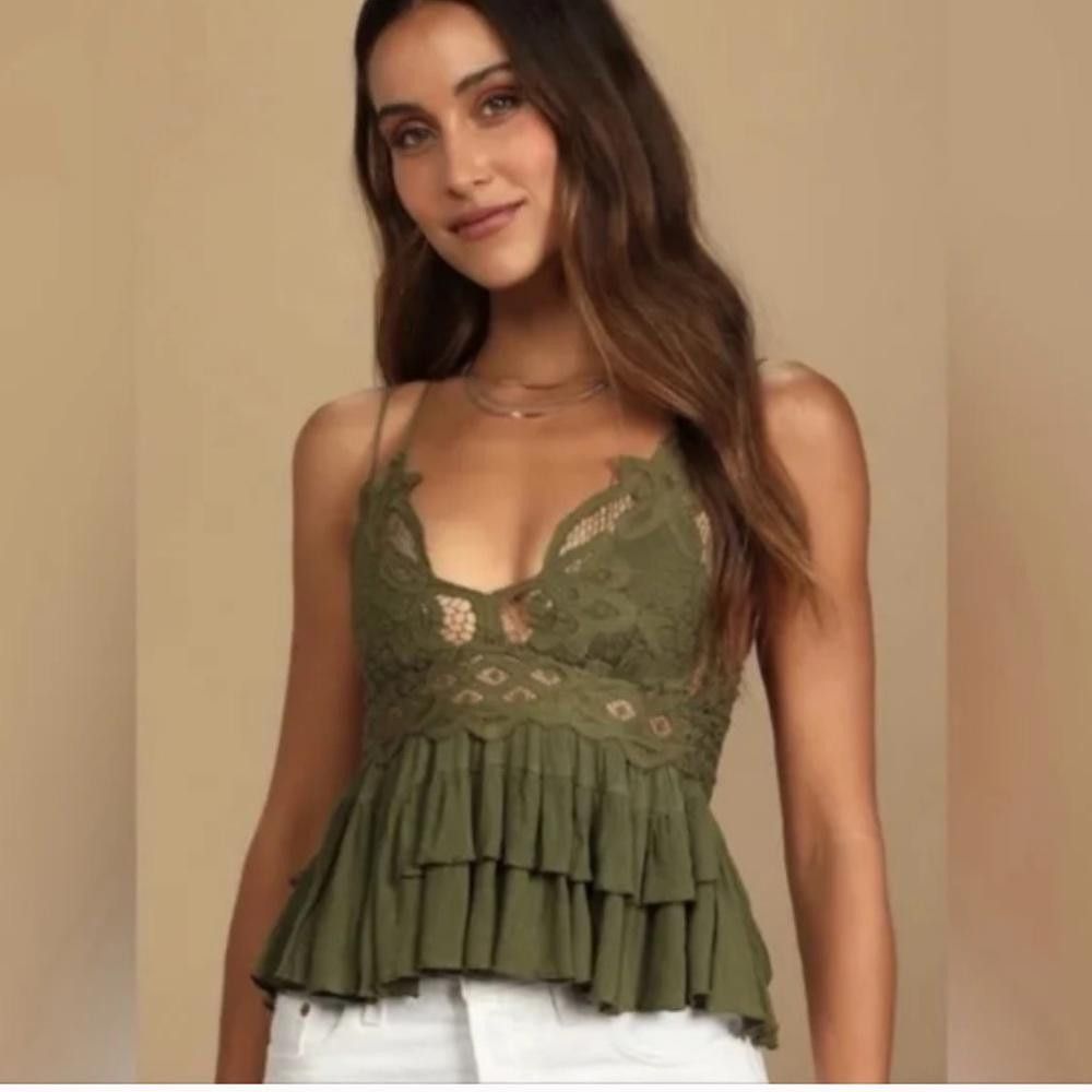 Free People Free People l NWT Adella Cami In Army XS Size XS / US 0-2 / IT 36-38 - 1 Thumbnail