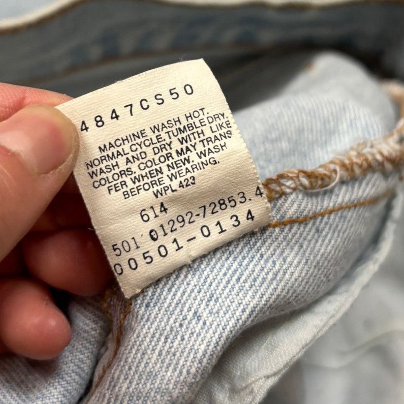 Levi's × Vintage Vintage 90s Levi's 501 Straight Leg Jeans Made in USA 32x25 Size US 32 / EU 48 - 10 Thumbnail