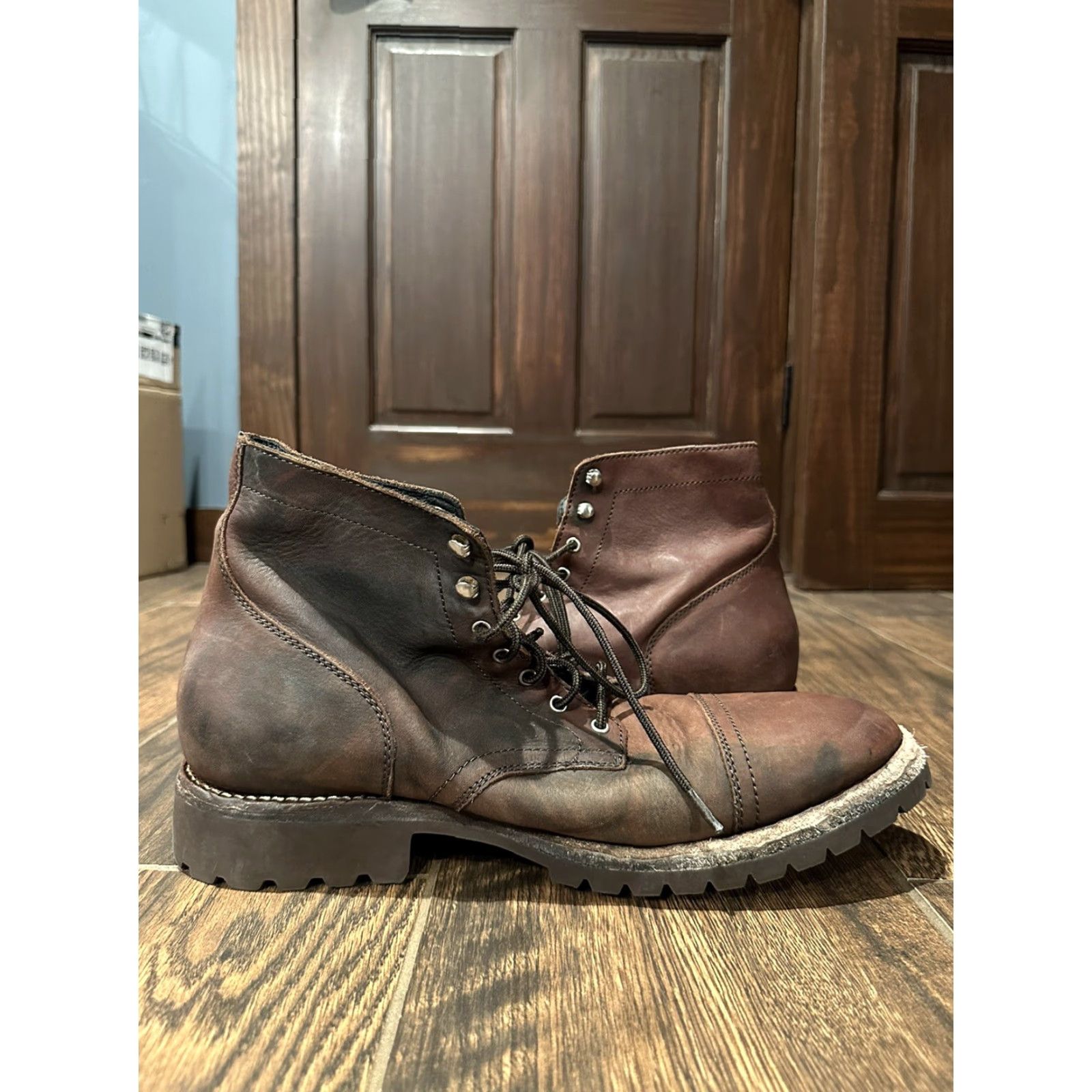 Thursday Boot Company VINTAGE? Thursday Boots Mens Boot 13 Leather Brown Lace Up Leather Upper US 13 Solid Shoes? Size US 13 / EU 46 - 7 Thumbnail