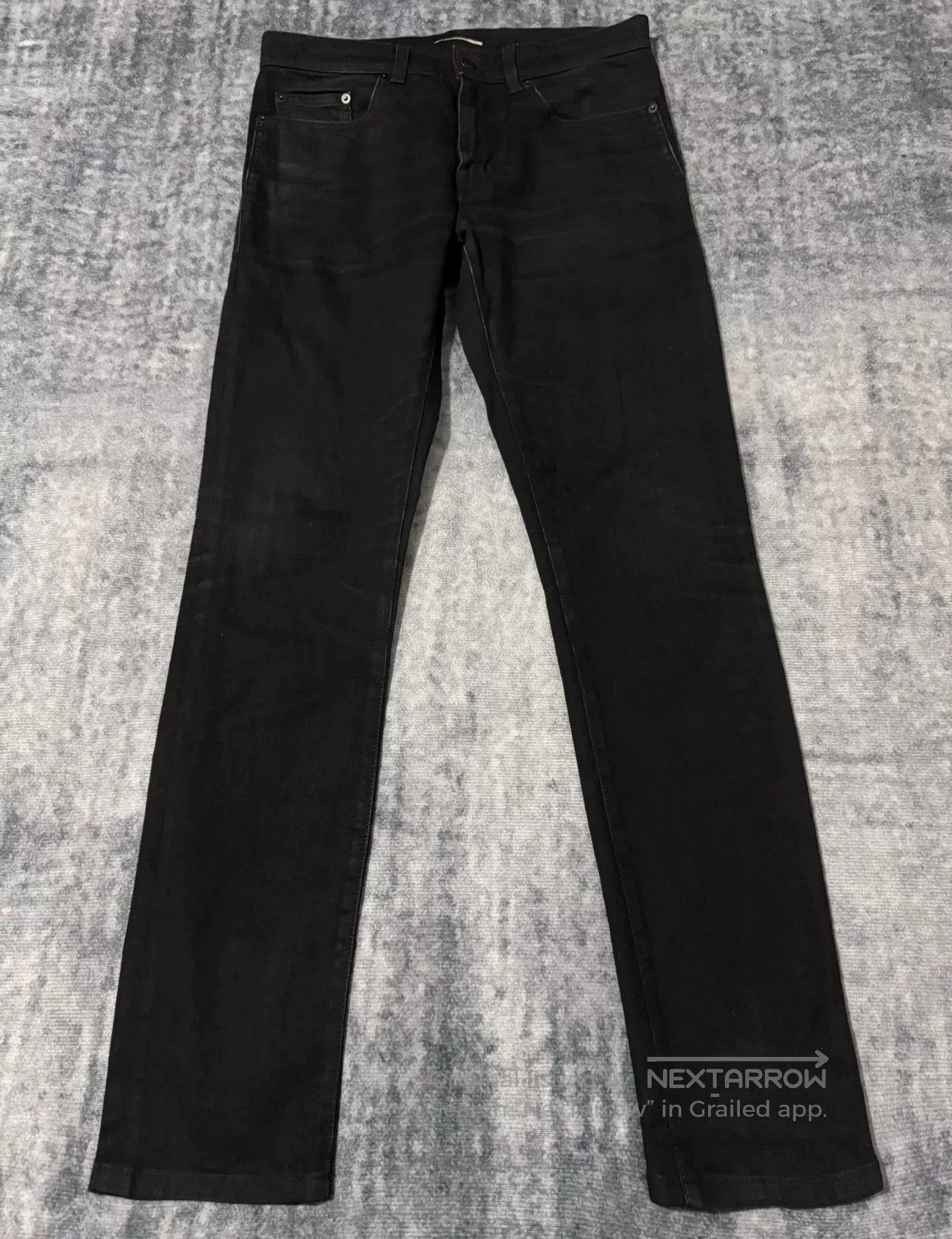 Saint Laurent Paris Saint Laurent Black Distressed Jeans. Size US 30 / EU 46 - 1 Thumbnail