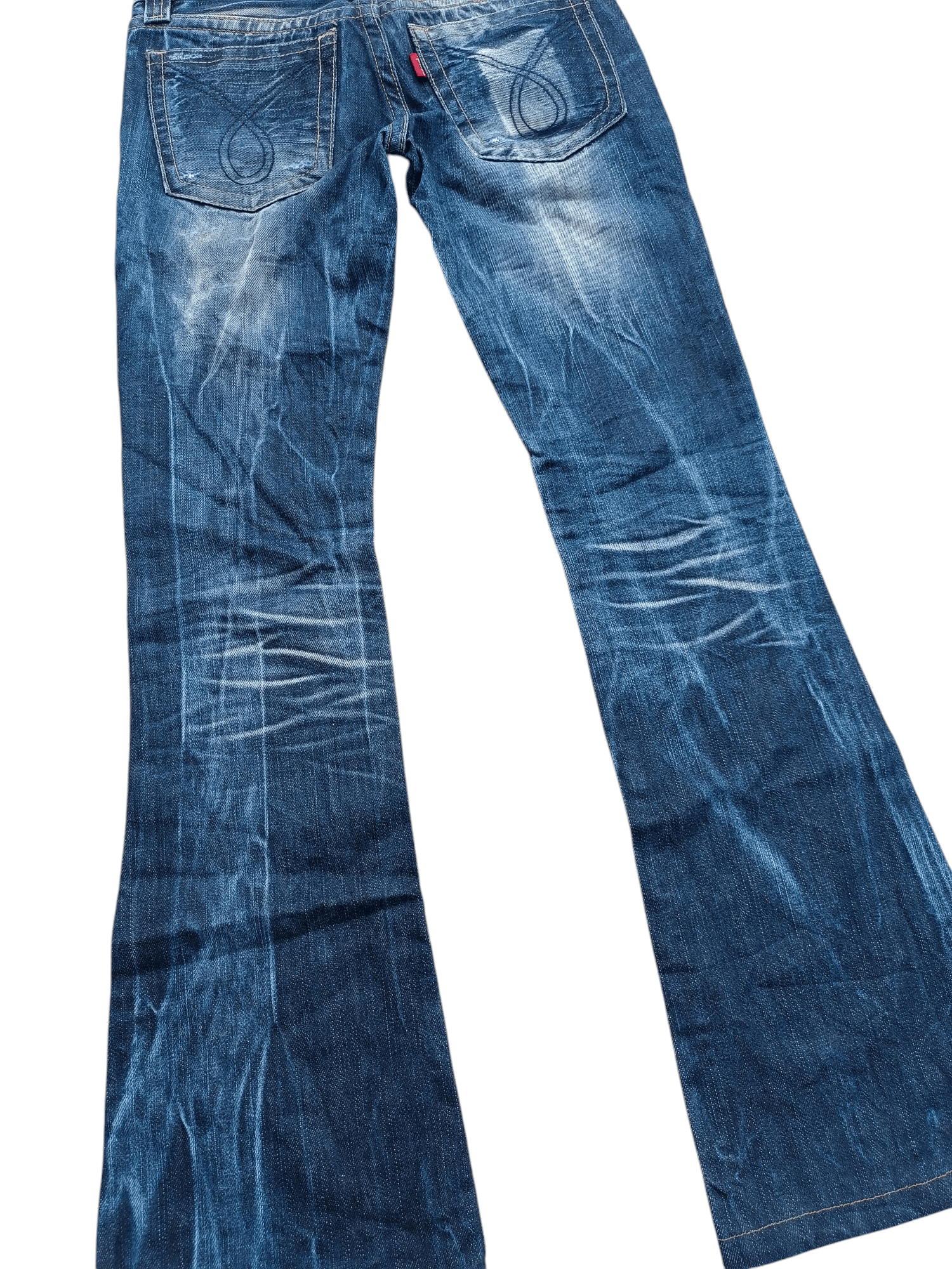 Hysteric Glamour SUPER FLARED🔥Maraxia Whiskers Faded Low Rise Boot Cut Jeans Size US 28 / EU 44 - 16 Thumbnail