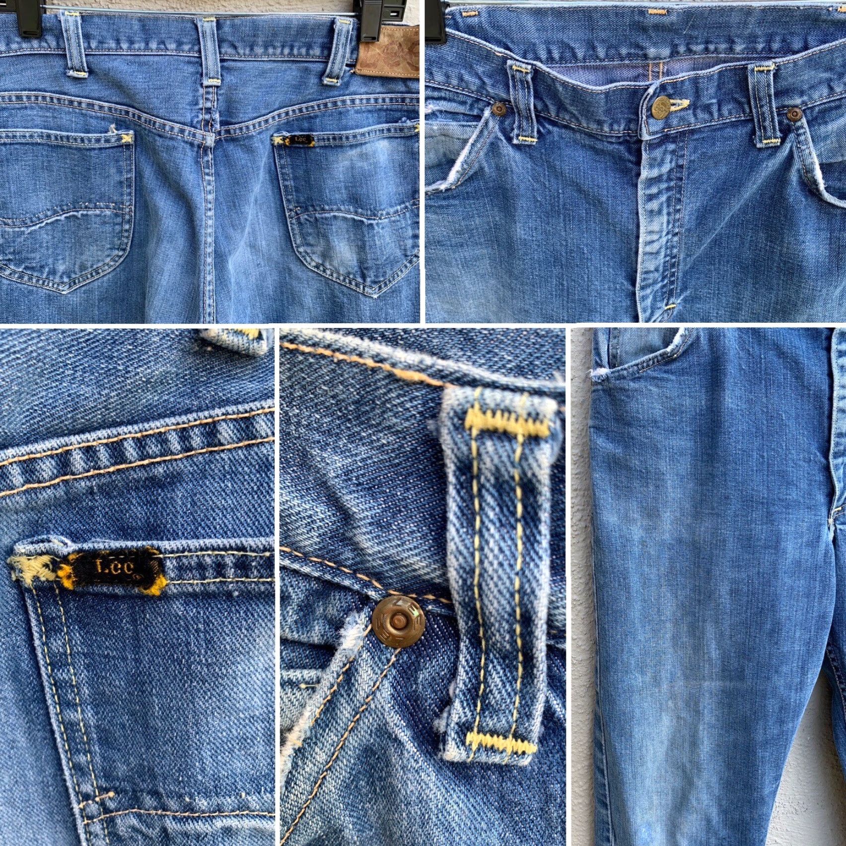 Lee VINTAGE Lee Riders Selvedge Denim Jeans Jeans 36 Waist 34 Inseam 31.5 See Pics Mens Blue Denim Cotton 5-Pocket Lee Riders Selvedge Vintage Size US 36 / EU 52 - 5 Thumbnail