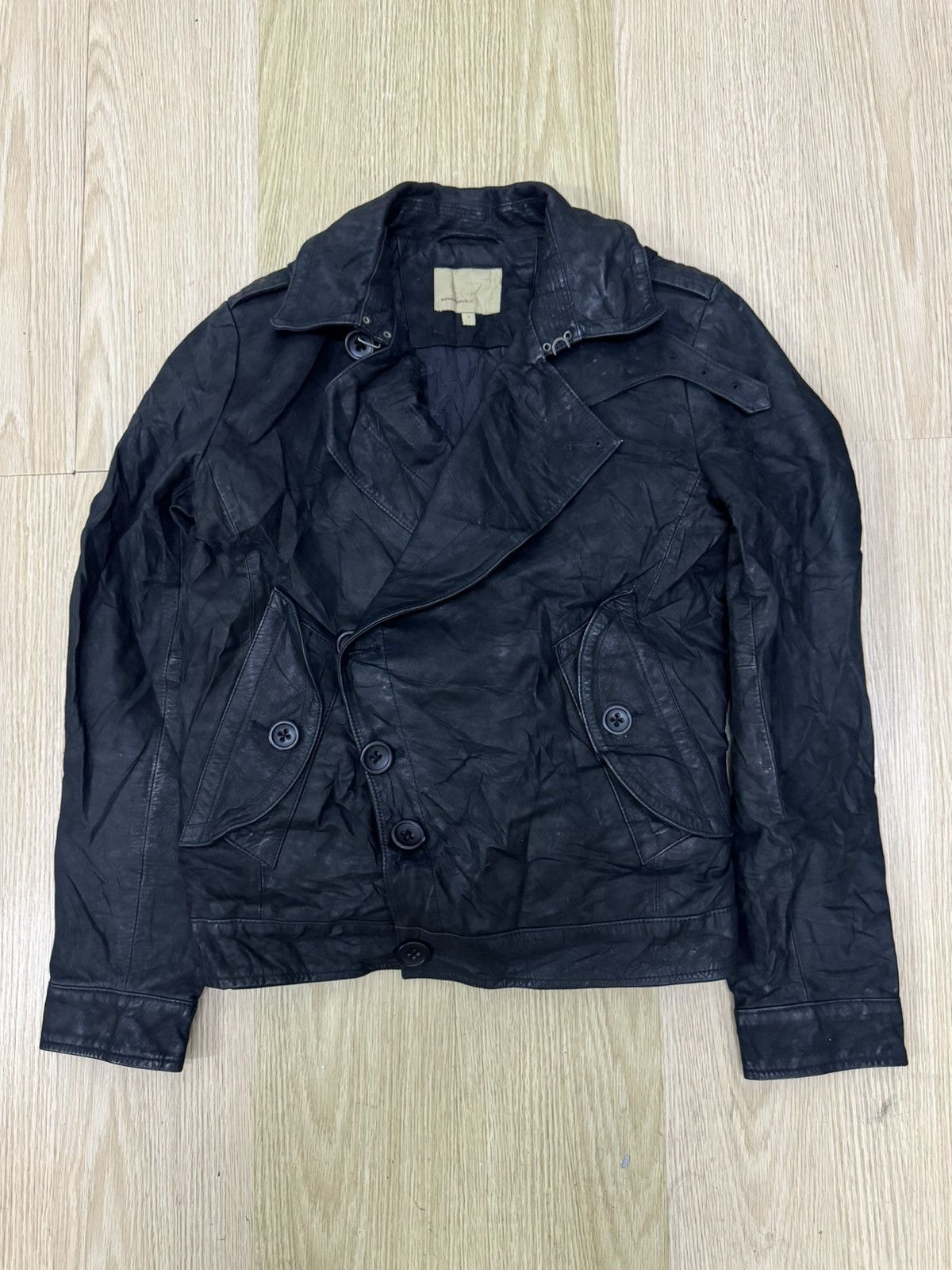 Banana Republic Vintage Banana Republic double collar leather jacket Size US S / EU 44-46 / 1 - 2 Thumbnail