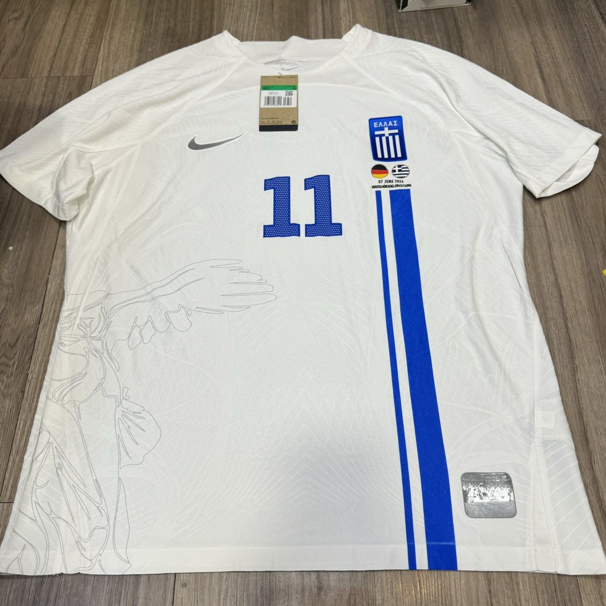 Nike Greece 24/25 player issue home shirt #11 Bakasetas (Bnwt) Size US XL / EU 56 / 4 - 1 Thumbnail