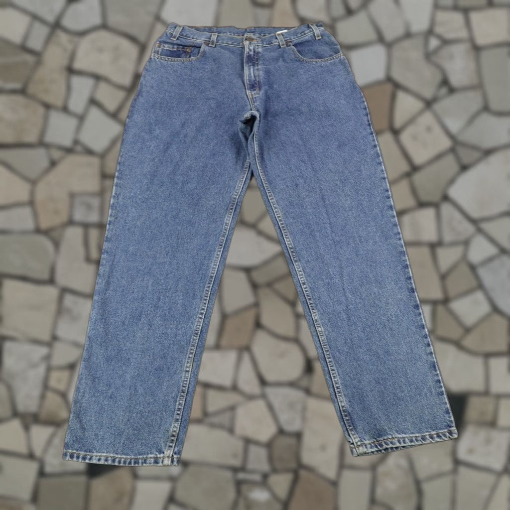 Levi's VINTAGE Levi's Jeans Mens 38x32 Blue Denim 545 Loose Fit Relaxed Y2KBrown Tab 545 Levi's 500 Series Mens Jeans Size US 35 - 1 Thumbnail