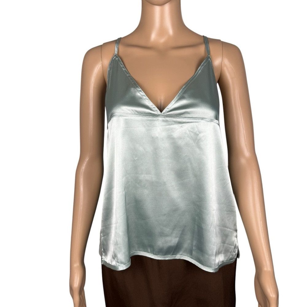 Zara NWT New ZARA Mixed Media Cami Mint Top SIze L Size L / US 10 / IT 46 - 4 Thumbnail
