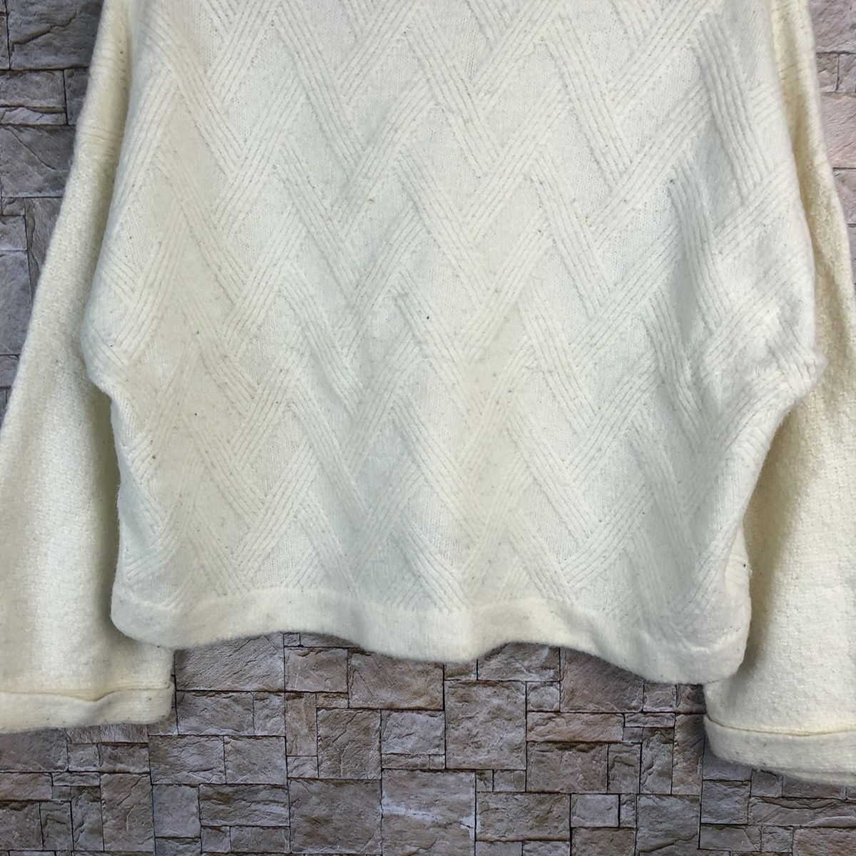 Homespun Knitwear × Japanese Brand Nice Claup White Knitwear #A749 Size M / US 6-8 / IT 42-44 - 6 Thumbnail