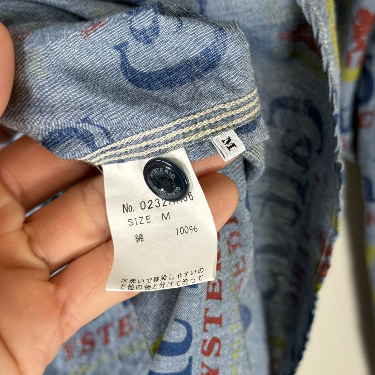 Hysteric Glamour × Vintage Vintage 90’s Hysteric Glamour CalT 75 All Over Print Shirt Size US M / EU 48-50 / 2 - 8 Thumbnail