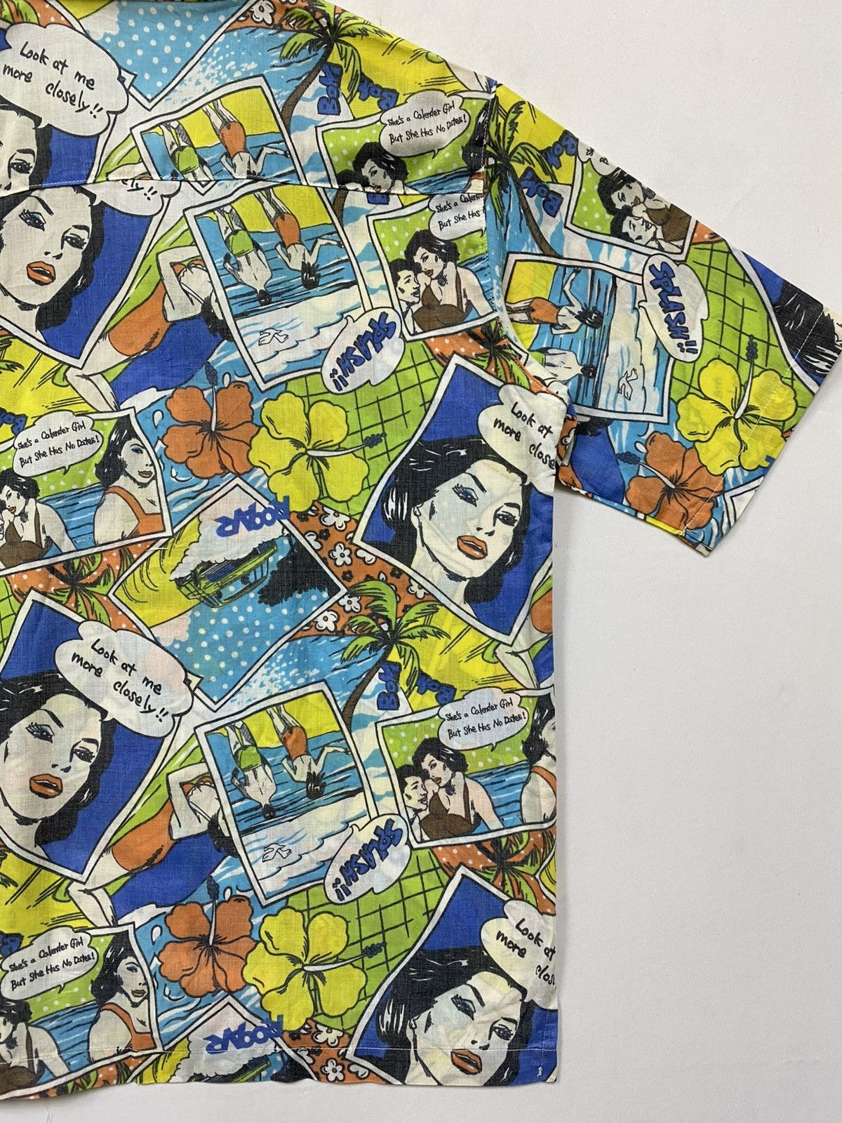 Japanese Brand × Vintage Vintage Hawaiin Shirt Sexy Girl Look At Me More Closely Size US S / EU 44-46 / 1 - 9 Thumbnail