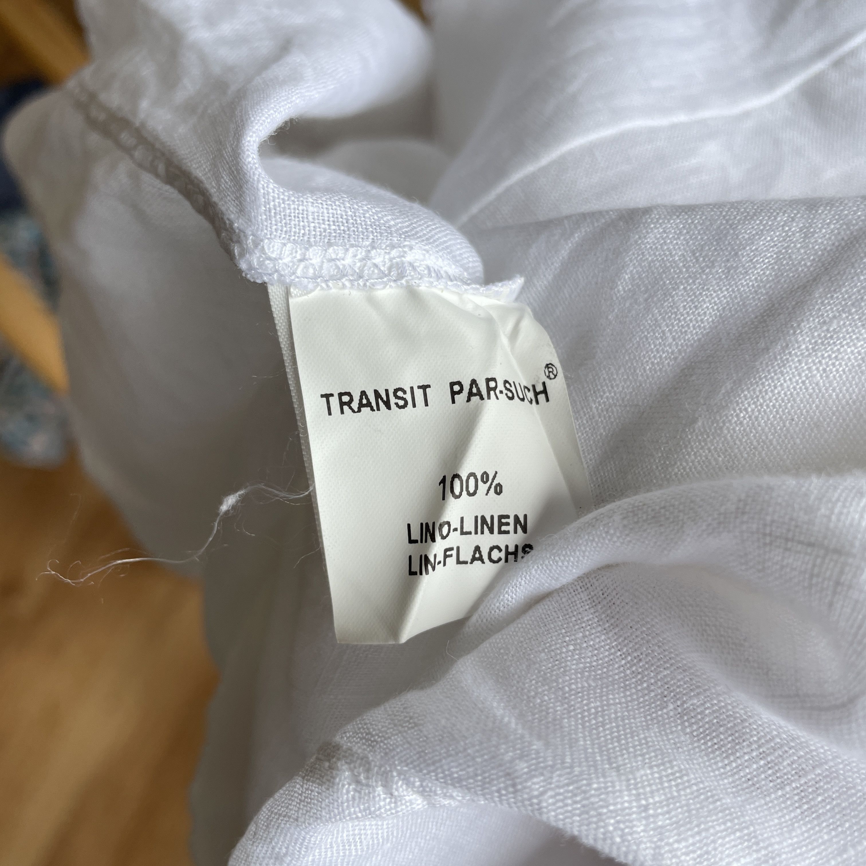 Transit Transit Par Such Womens Pure Linen Collarless Blouse Size 2 Size M / US 6-8 / IT 42-44 - 7 Thumbnail