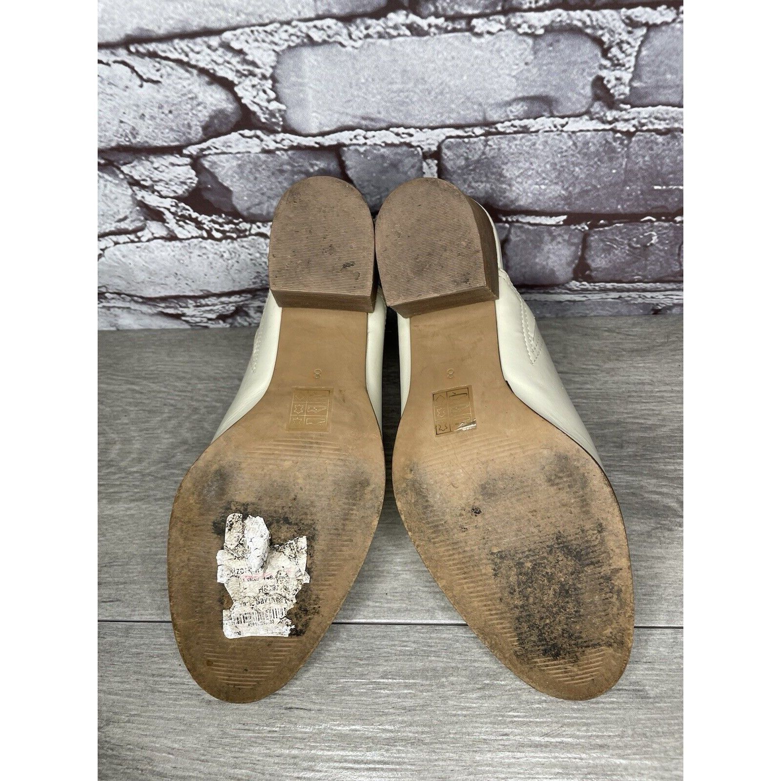 Madewell Madewell The Harper Ivory Leather Mules Stacked Heels Women Size US 8 / IT 38 - 6 Thumbnail