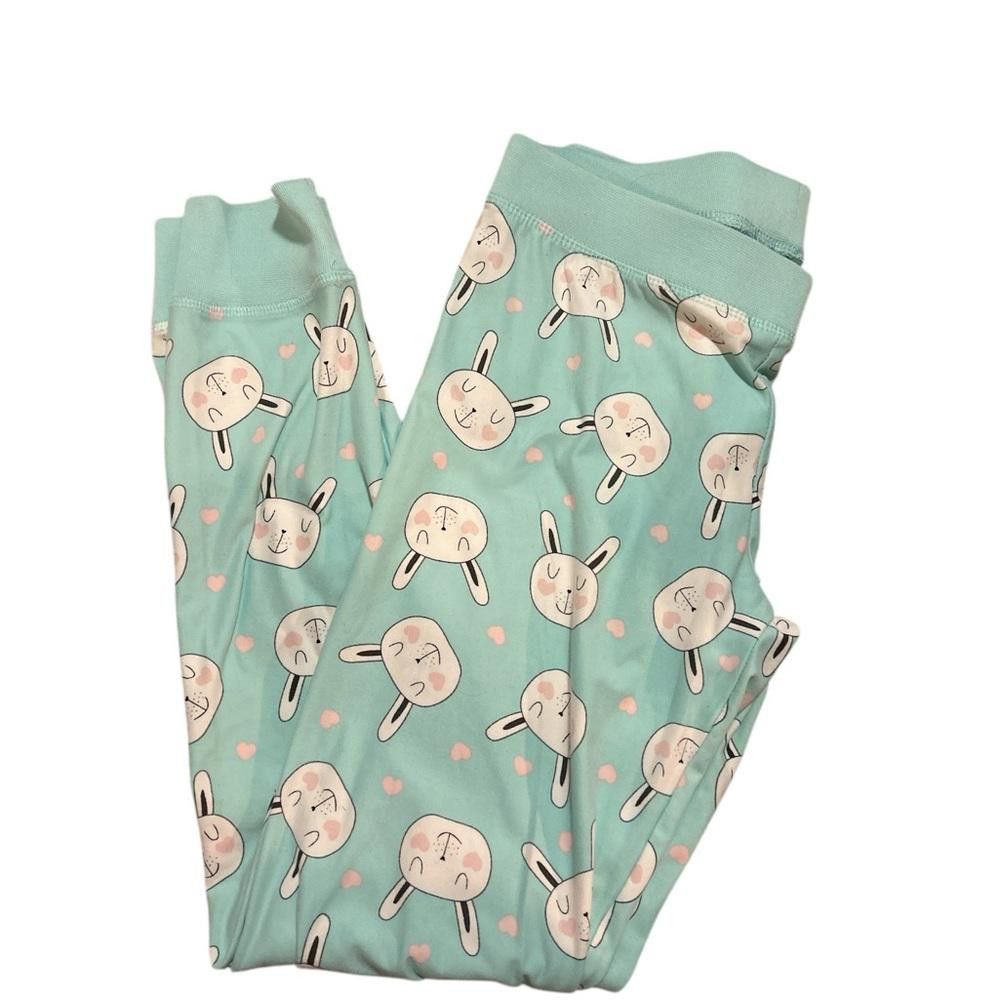 Designer Mint Green Pajama Pants with Bunny Print Size ONE SIZE - 1 Thumbnail
