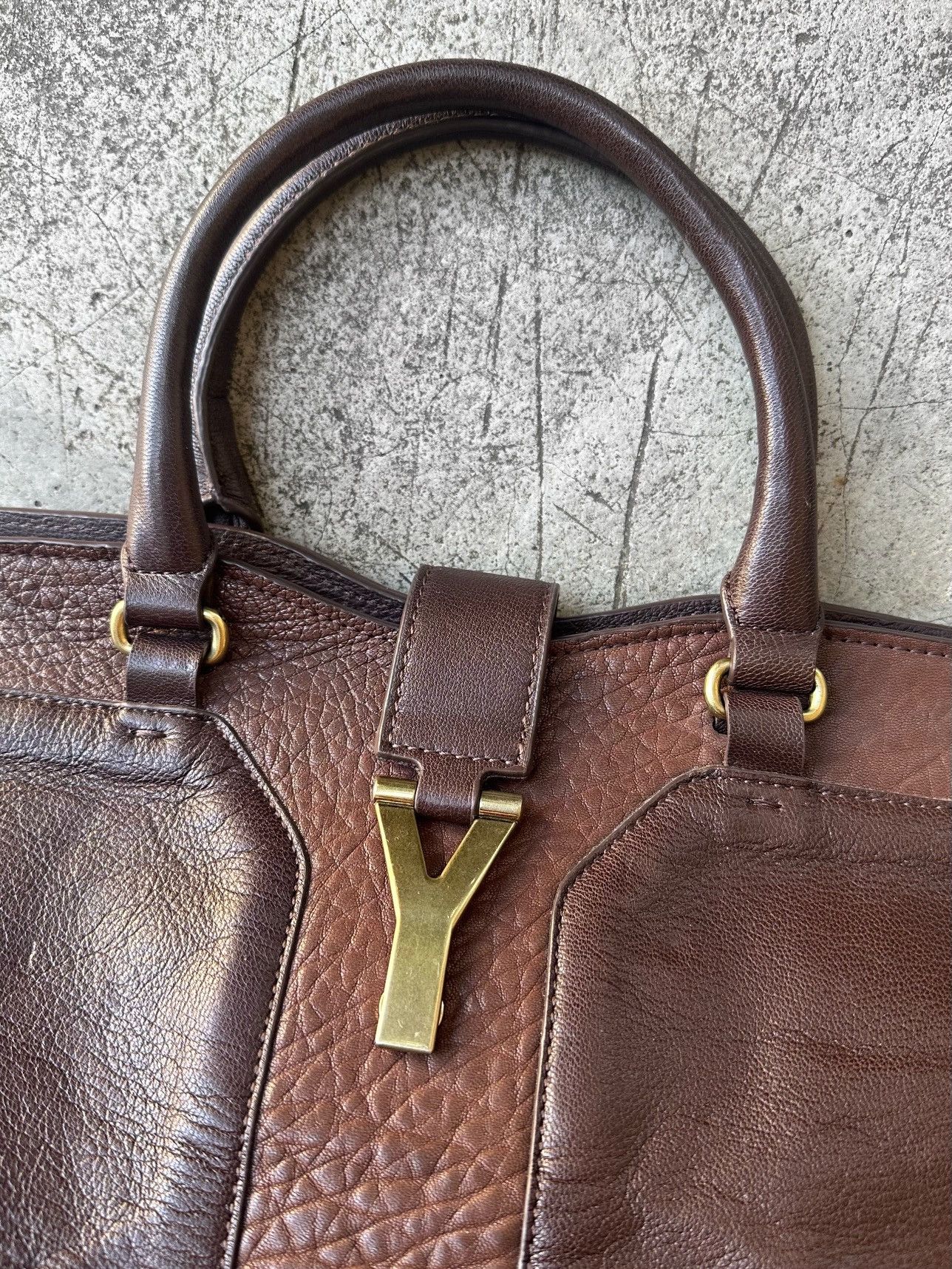 Yves Saint Laurent 2000s Chyc Hybrid Leather Tote Bag Size ONE SIZE - 2 Thumbnail