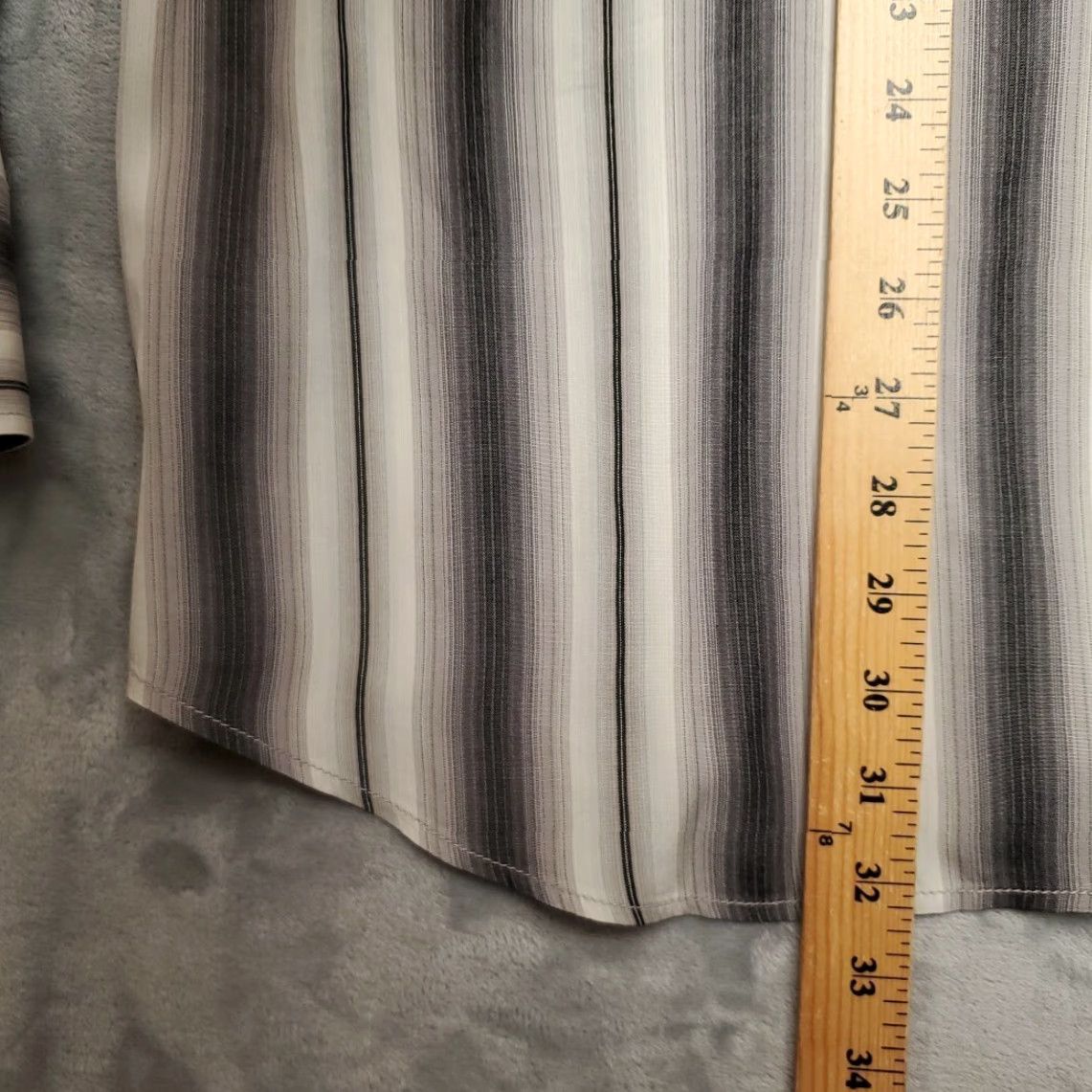 Tommy Bahama Tommy Bahama Shirt Mens XL Gray Striped 100% Tencel Long Sleeve Button-Up Size US XL / EU 56 / 4 - 7 Thumbnail
