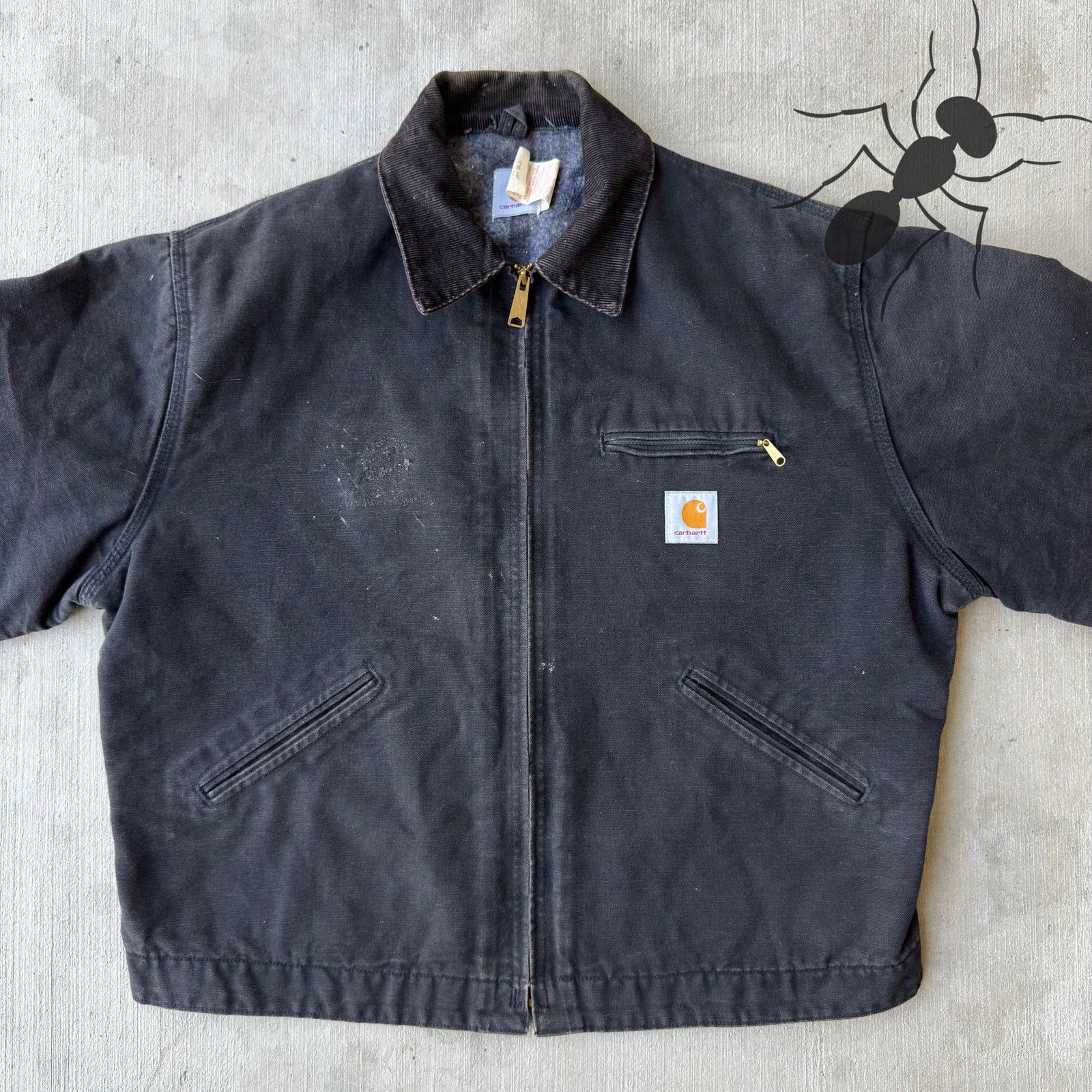 Carhartt × Vintage Carhartt J01 black Detroit work wear jacket Size US XL / EU 56 / 4 - 2 Thumbnail
