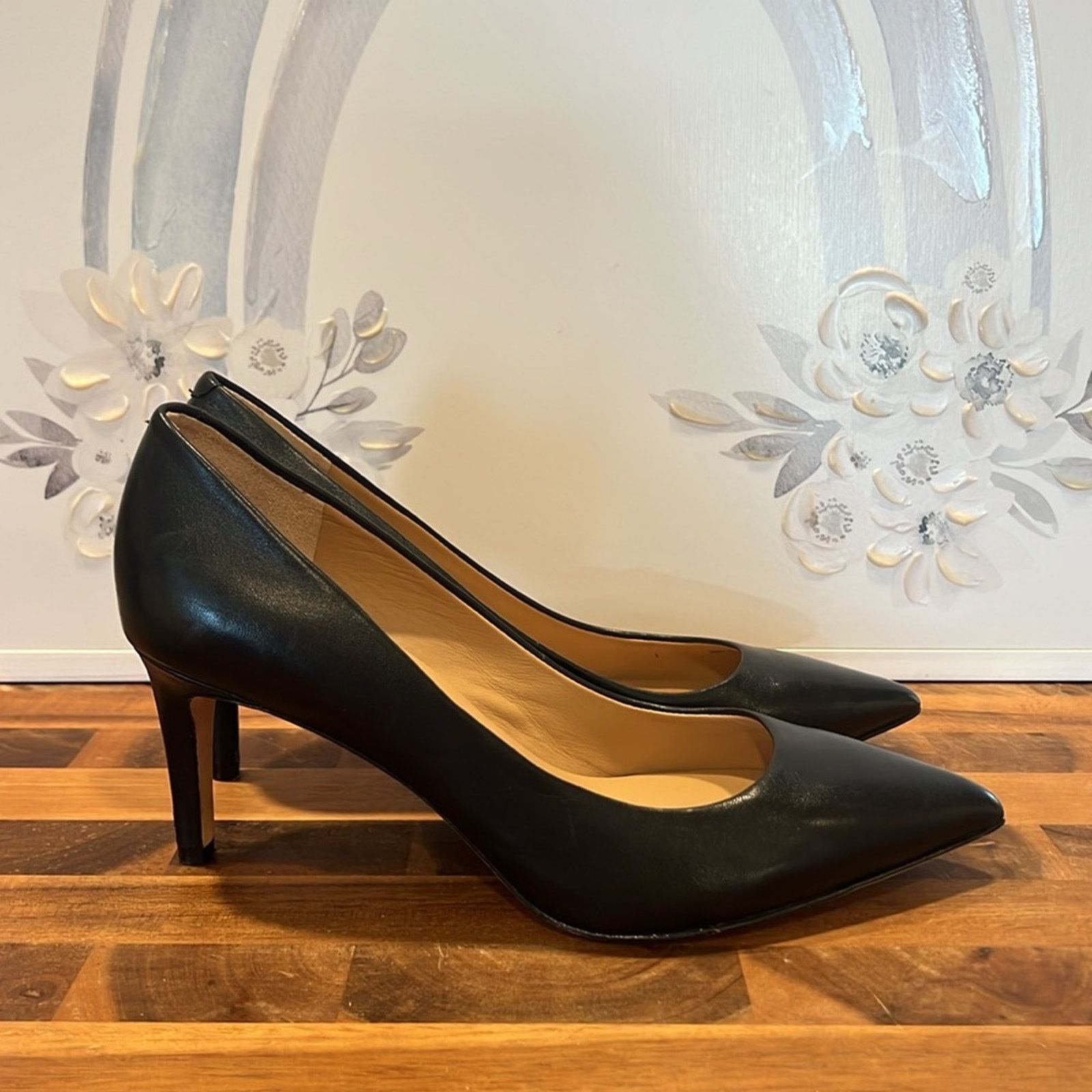 Diane von Furstenberg Diane Von Furstenberg The Olee Black Leather Heels Size US 7.5 / IT 37.5 - 6 Thumbnail