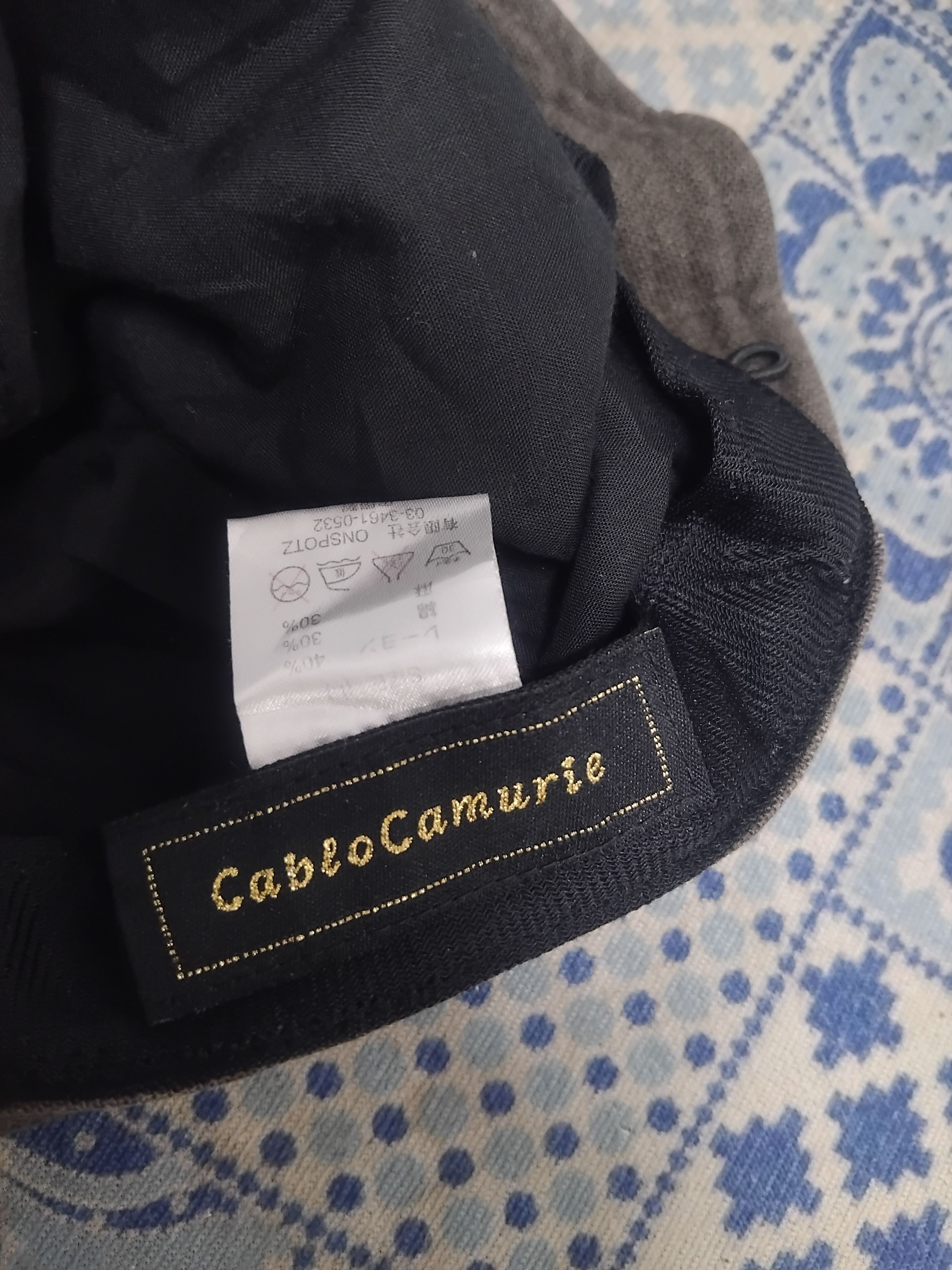 Japanese Brand Cablo Camurie streetwear black hat Size ONE SIZE - 2 Thumbnail