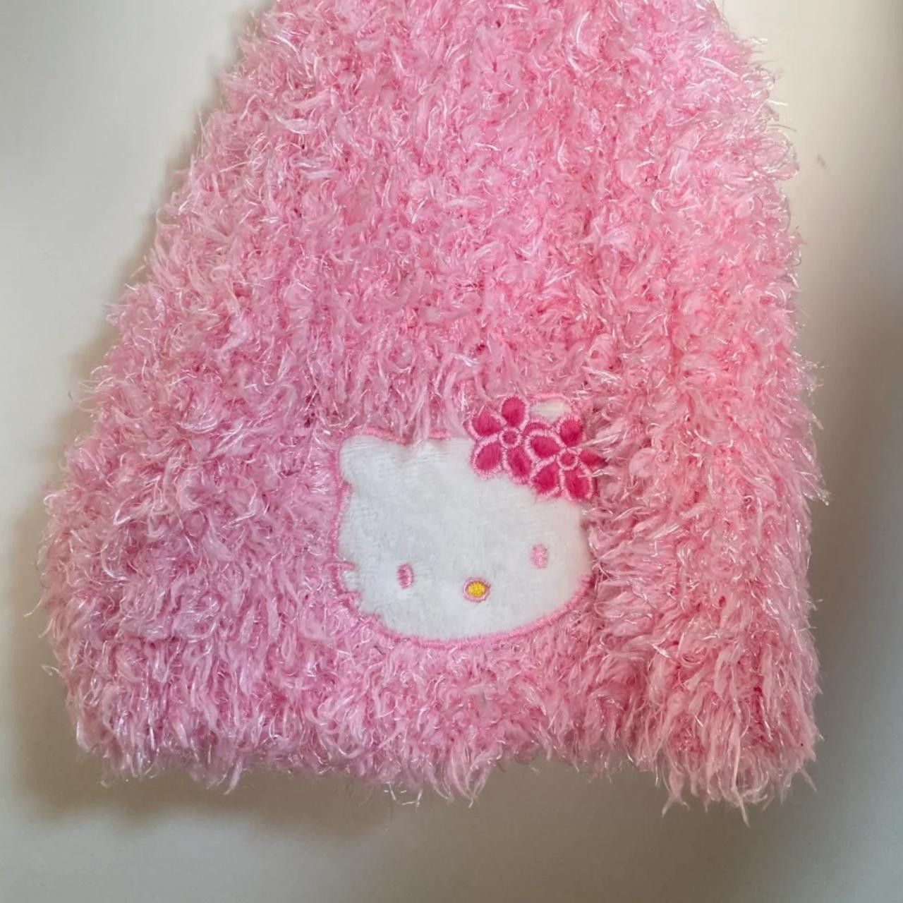 Japanese Brand Deadstock Hello Kitty No Cuff Pink Fluffy Beanie Hat OS Size ONE SIZE - 3 Thumbnail