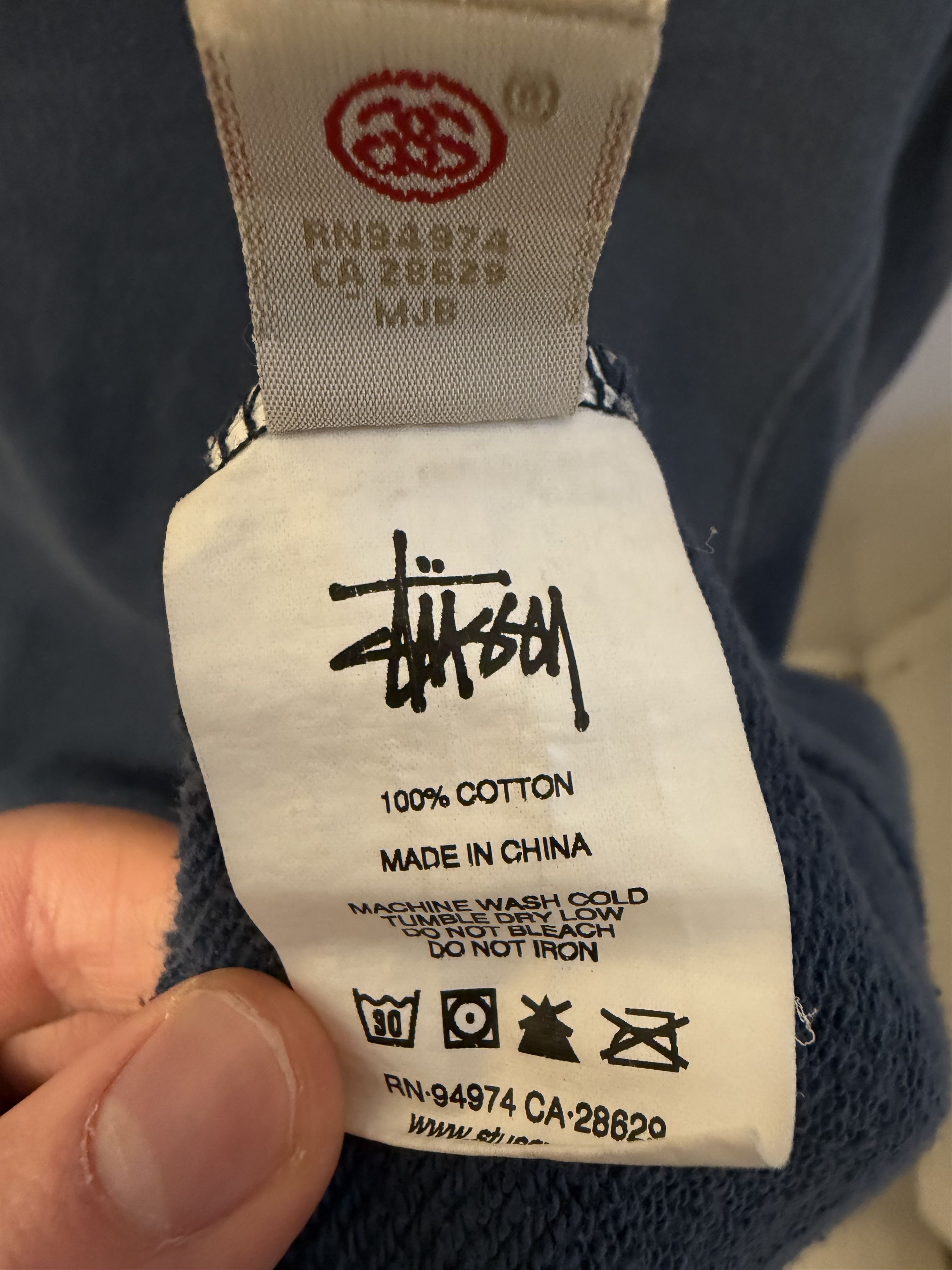 Stussy Stüssy Minimal Crewneck – Blue Size US M / EU 48-50 / 2 - 4 Thumbnail