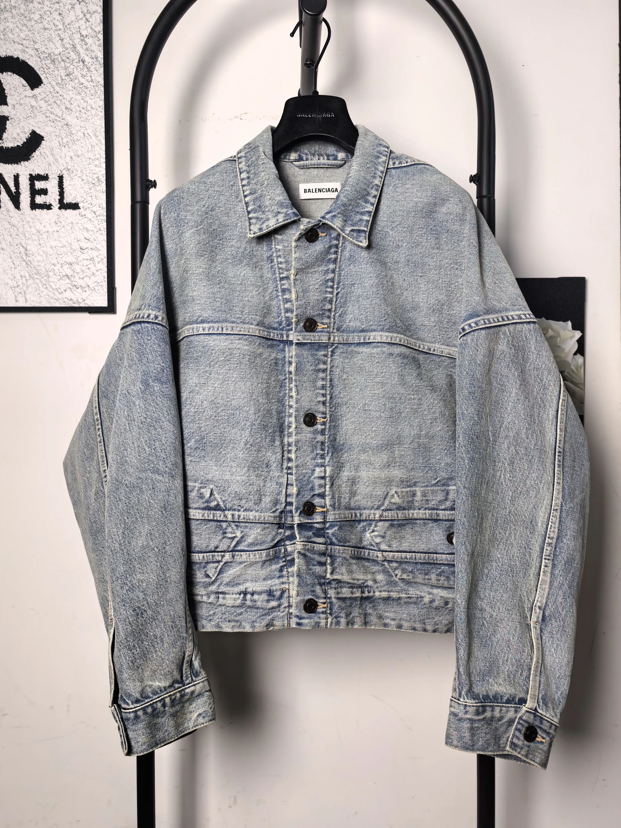 Balenciaga Balenciaga Retro Denim White Light Jacket m Men Size US M / EU 48-50 / 2 - 1 Thumbnail