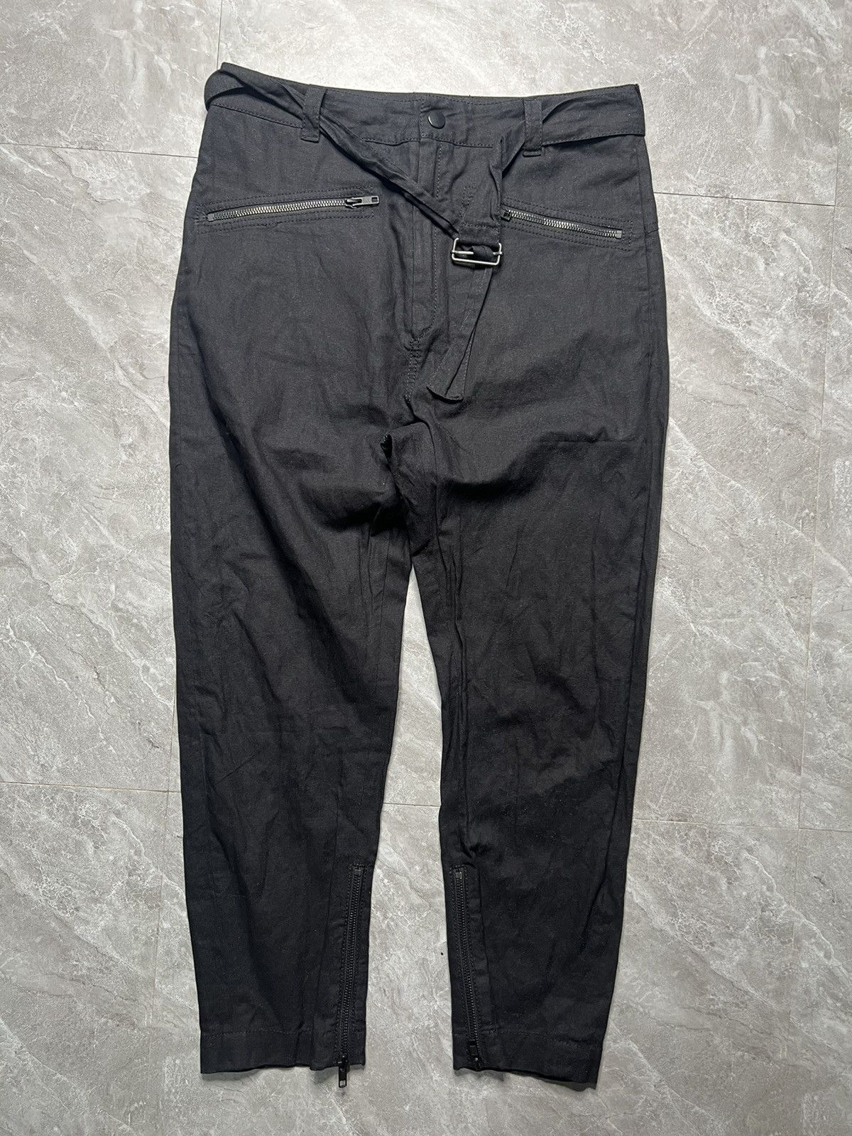 Ann Demeulemeester Ann Demeulemeester Uneven Pockets Belted Pants Size US 30 / EU 46 - 1 Thumbnail