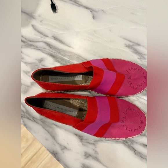 Stella McCartney STELLA MCCARTNEY Bicolor Striped Espadrilles Cap Toe Flats Size US 5.5 / IT 35.5 - 2 Thumbnail