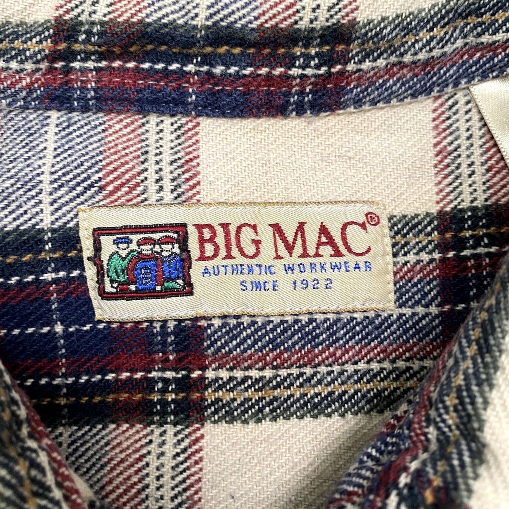 Vintage VINTAGE 80s 70s BIG MAC Heavy Duty Mens LT Tall Plaid Flannel Pearl Snap Work Shirt Size US L / EU 52-54 / 3 - 7 Thumbnail
