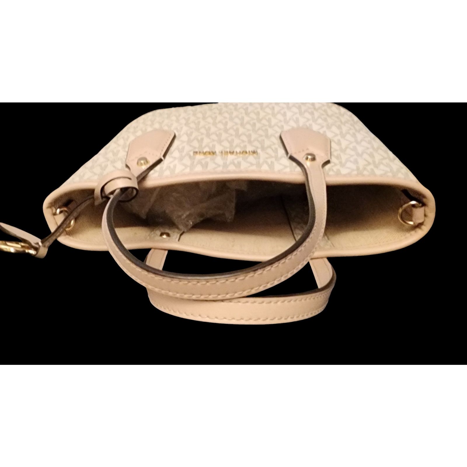 Michael Kors Michael Kors Eva small Handbag coated canvas and leather Size ONE SIZE - 8 Thumbnail