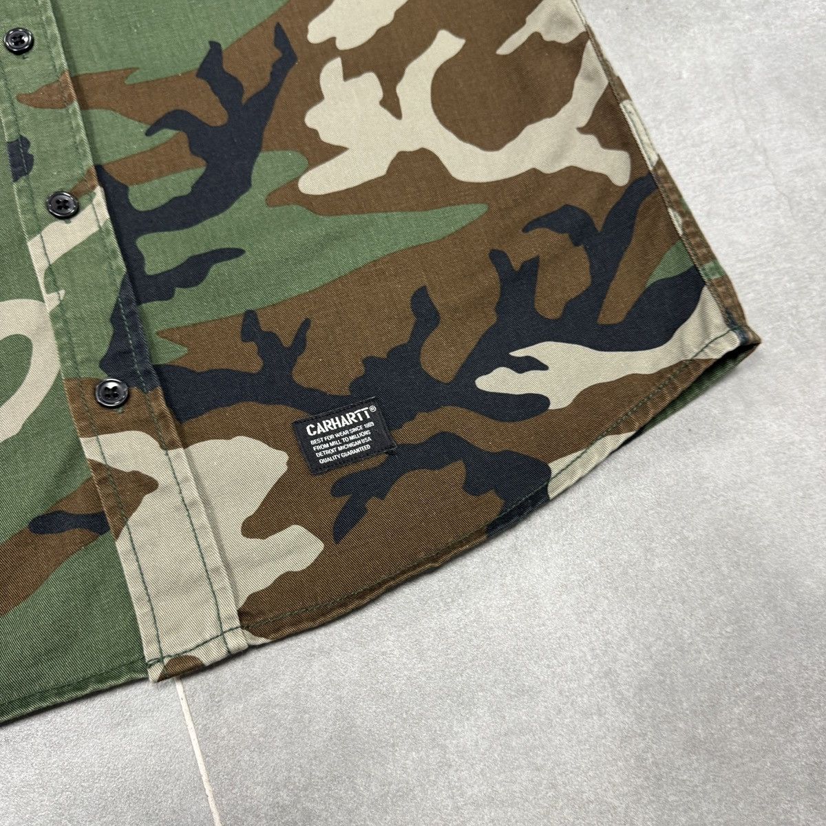 Carhartt Wip Carhartt WIP L/S Military Shirt Button Camouflage Men Size M Size US M / EU 48-50 / 2 - 7 Thumbnail