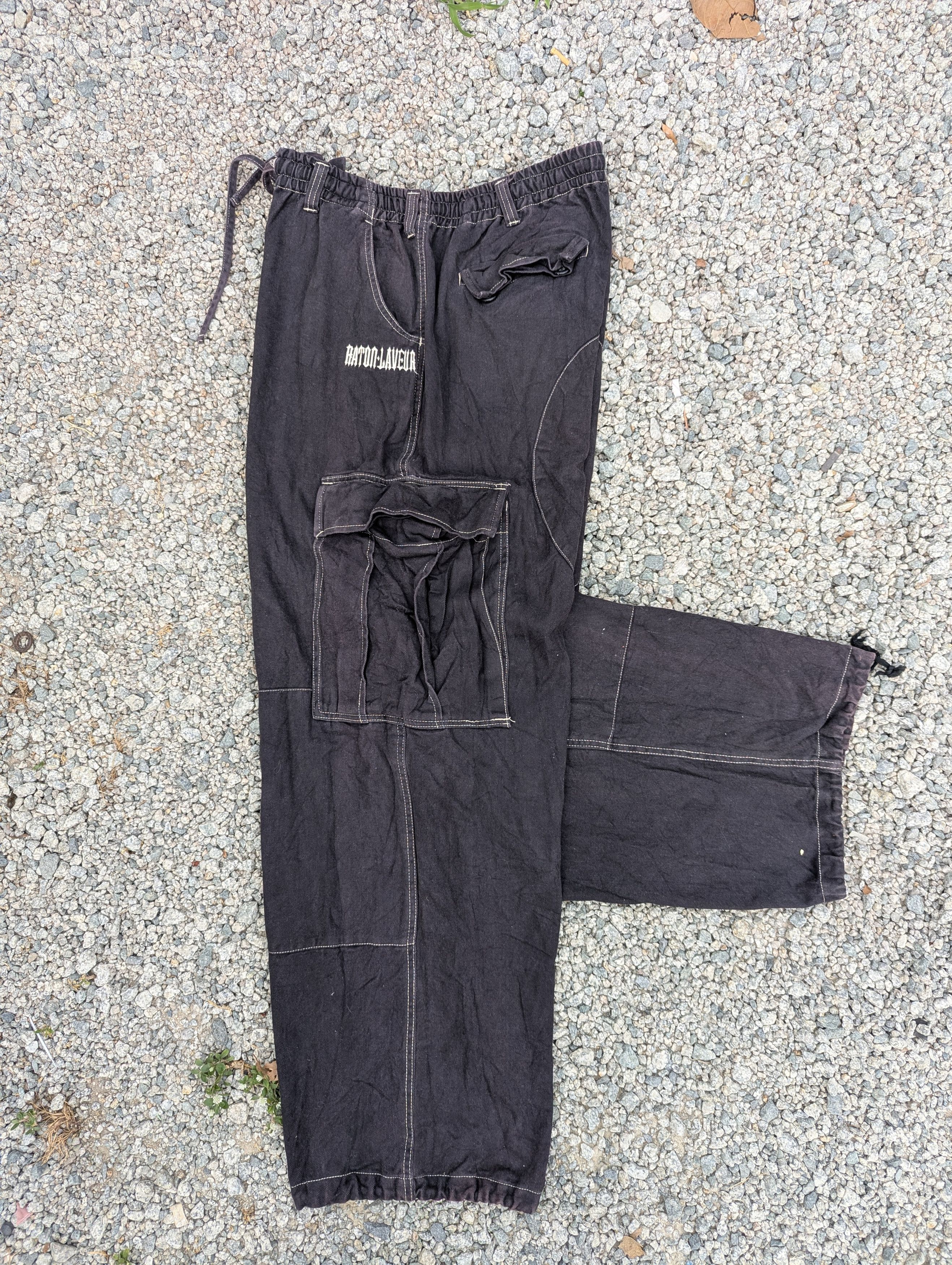 Japanese Brand Rare Y2K Japanese Raton Laveur Baggy Wide Leg Cargo Pants Size US 43 - 3 Thumbnail