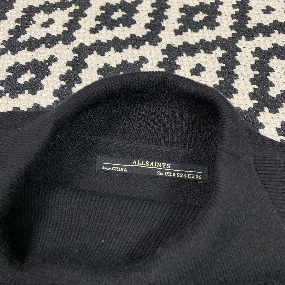 Allsaints Allsaints Kaninda Dress Zip Wool Cashmere Black Size 8 Size M / US 6-8 / IT 42-44 - 6 Thumbnail