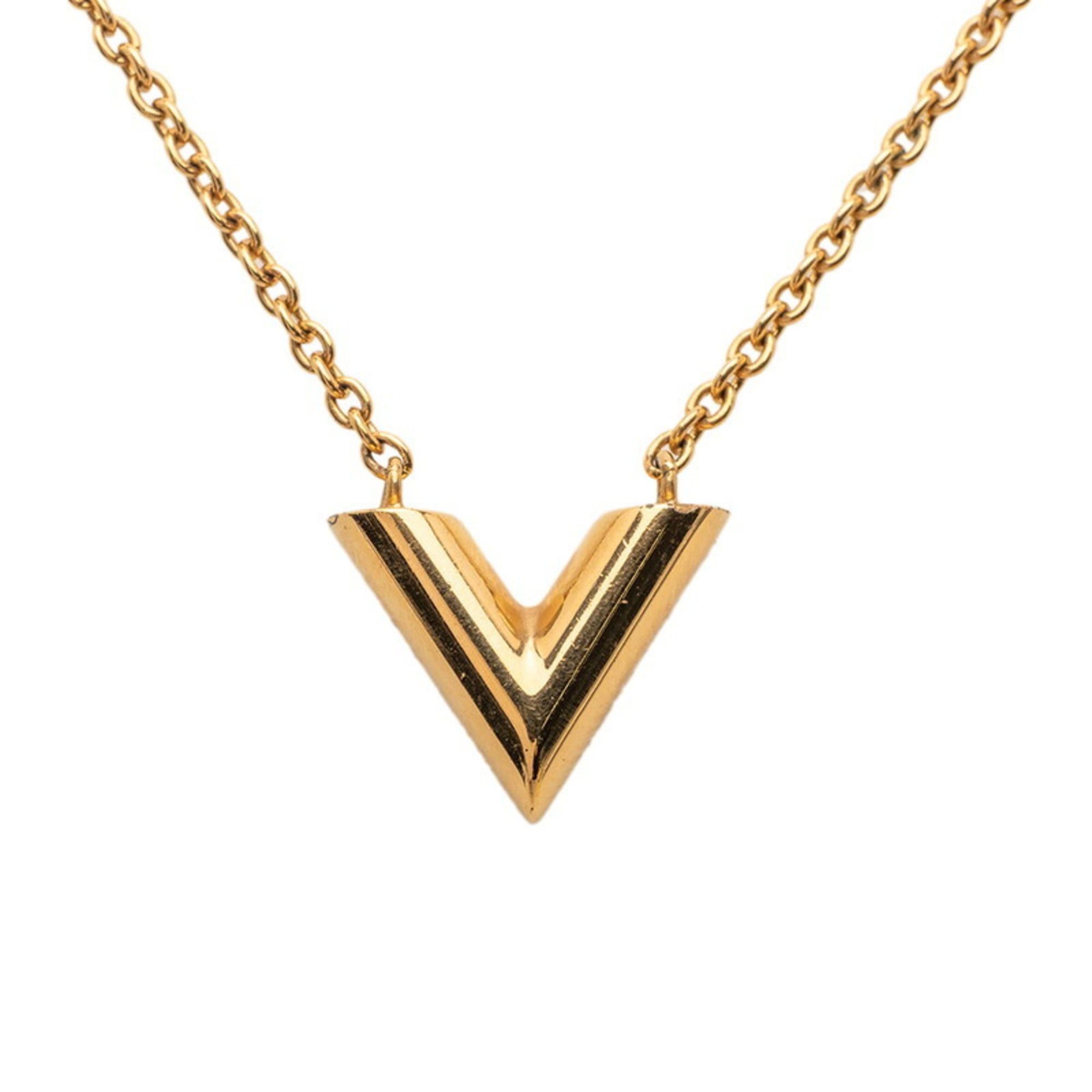 Louis Vuitton Louis Vuitton Essential V Pendant Necklace M61083 Gold Plated Women's LOUIS VUITTON Size ONE SIZE - 1 Thumbnail