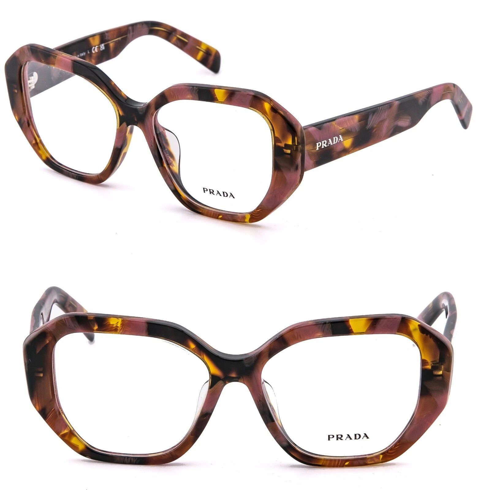 Prada PRADA SYMBOLE PRA07V Pink Havana Bold Eyeglass A07V A07 Size ONE SIZE - 1 Thumbnail