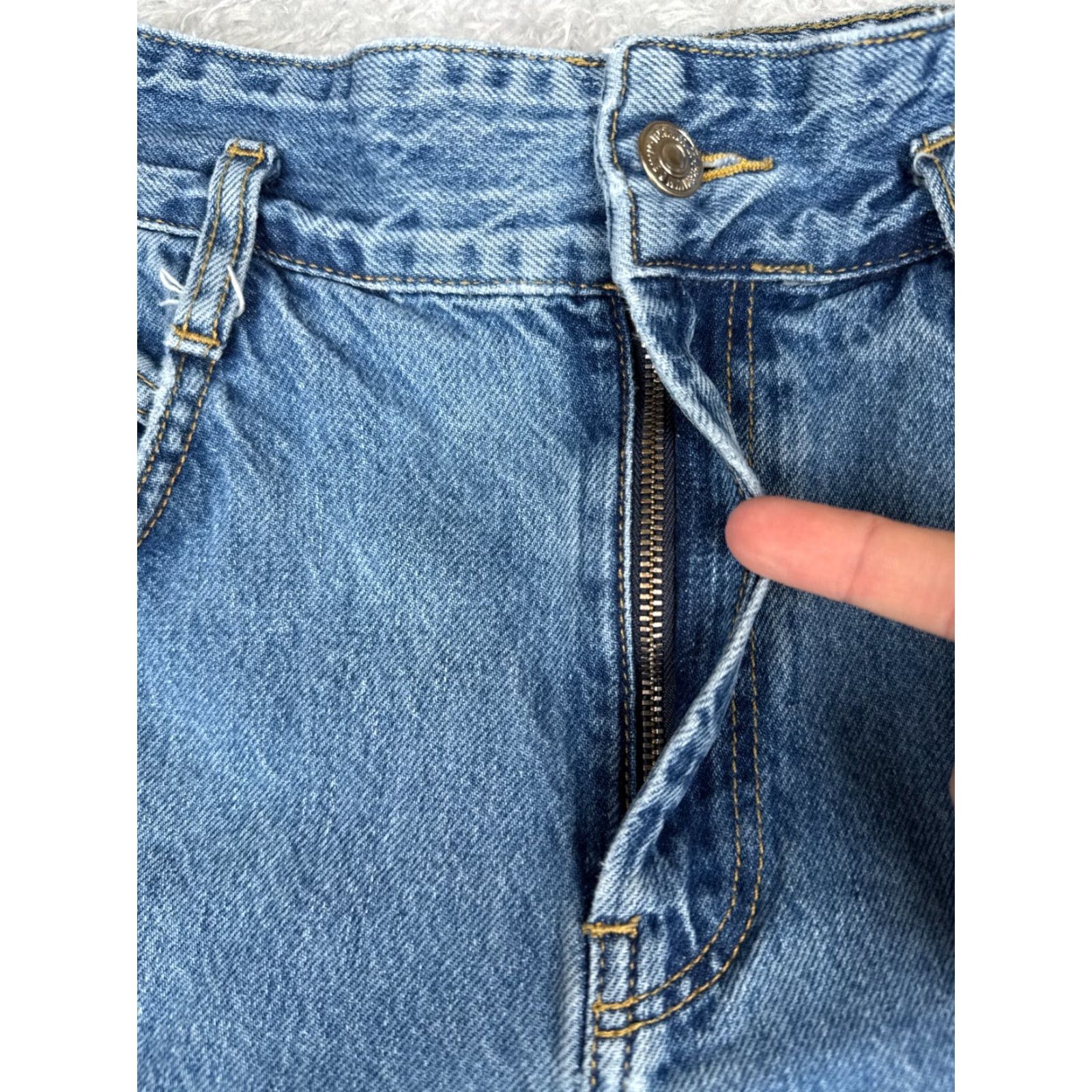 Forever 21 VINTAGE Forever 21 Women's Wide Leg Jeans 25 Blue Denim High Rise Cotton Blend 30 in Inseam Size 42" / US 20 - 5 Thumbnail