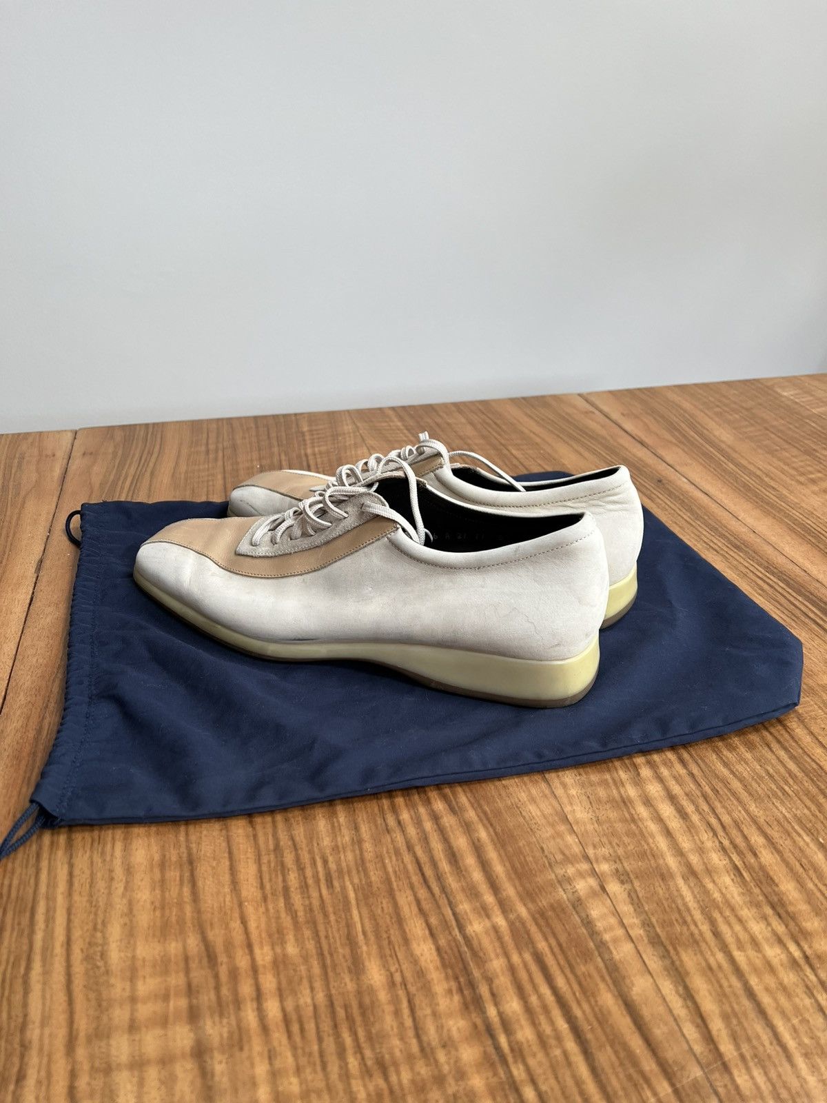 Salvatore Ferragamo Beige suede men’s Salvatore Ferragamo shoes / loafers Size US 10 / EU 43 - 2 Thumbnail