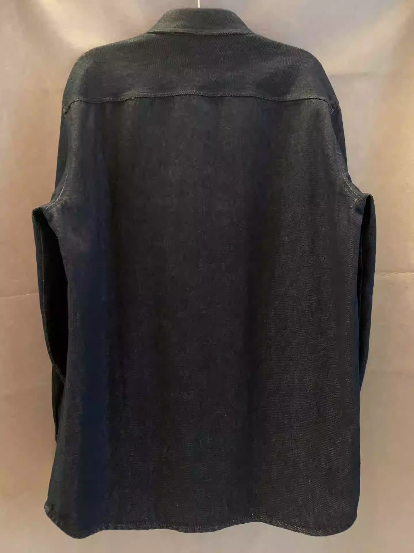 トップス RAF SIMONS 19AW Carry Over Denim Shirt Raf Simons Denim Button Shirt Patch Carry Over Tape Black