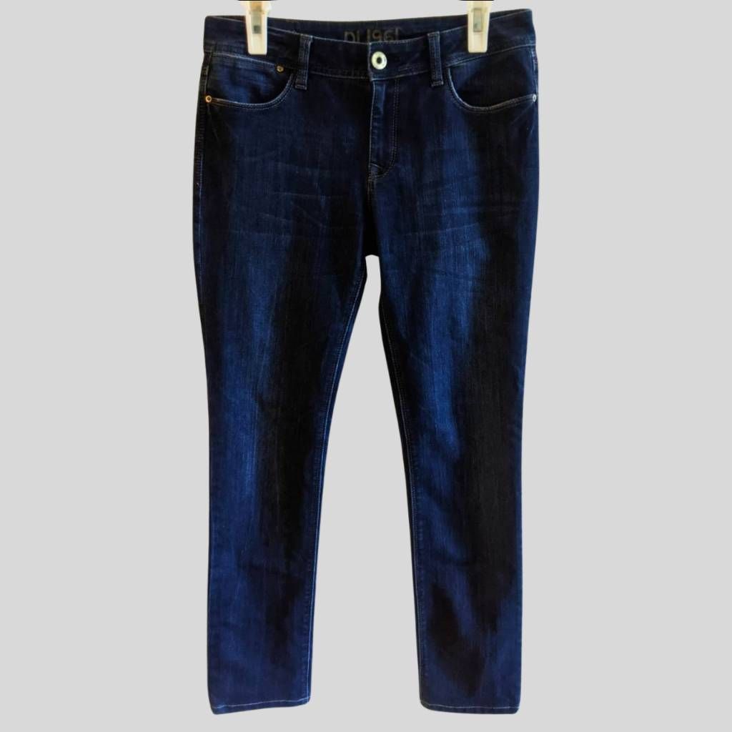 DL1961 DL1961 Grace High Rise Straight Jeans Size 29 Dark Indigo Wa Size 29" - 1 Thumbnail
