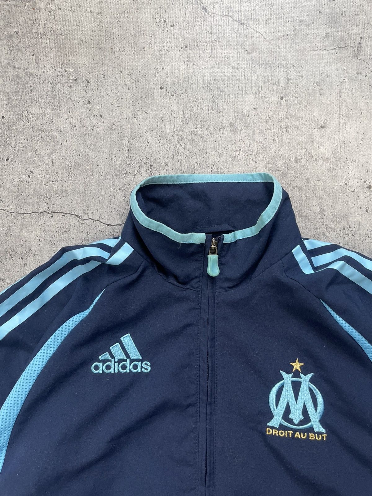 Adidas Vintage 00’s Adidas Marseille Nylon Olympic Jacket Y2K Size US S / EU 44-46 / 1 - 5 Thumbnail