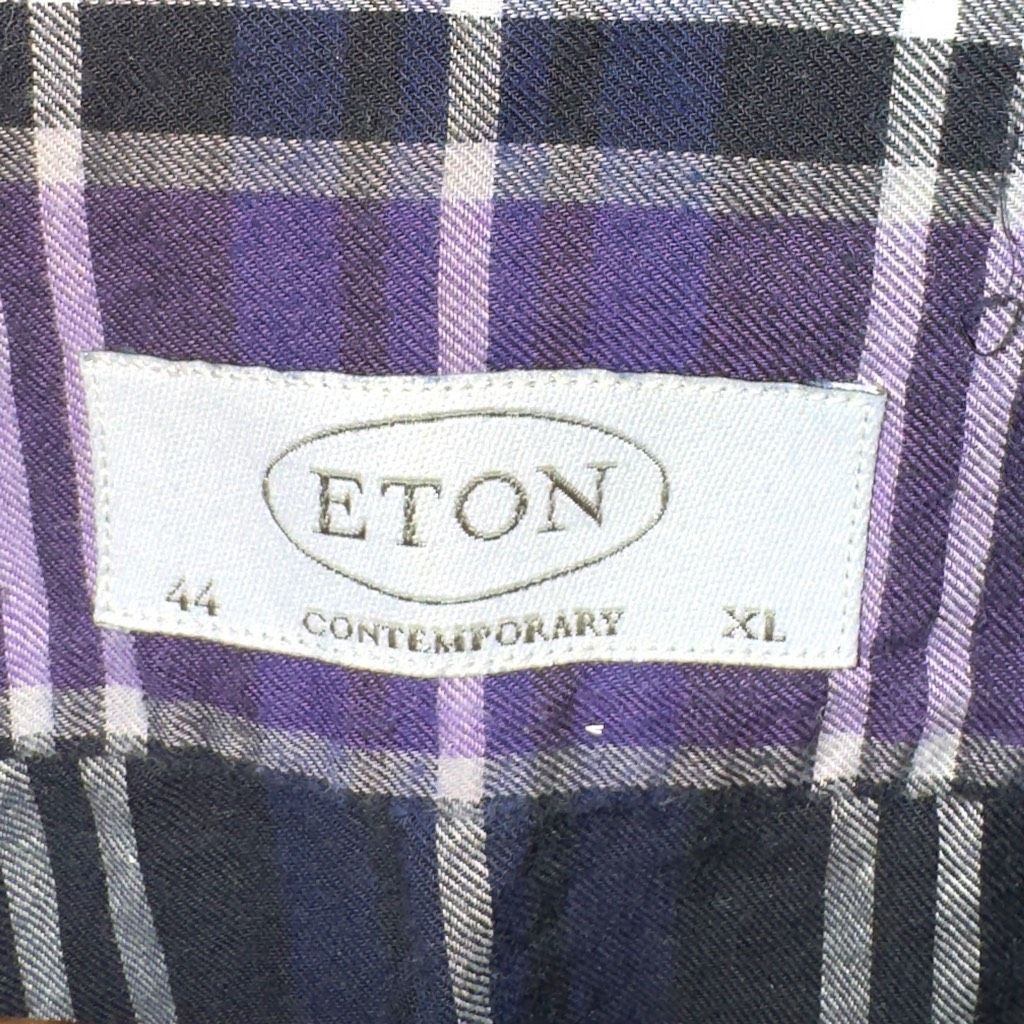 Eton Eton Contemporary Purple BD Dress Shirt Size XL 17 Size US XL / EU 56 / 4 - 2 Thumbnail