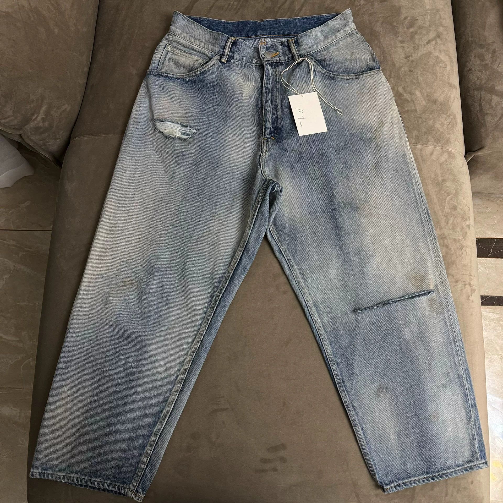 Japanese Brand ANCELLM Selvedge Tapered Denim Pants Size US 26 / EU 42 - 1 Thumbnail