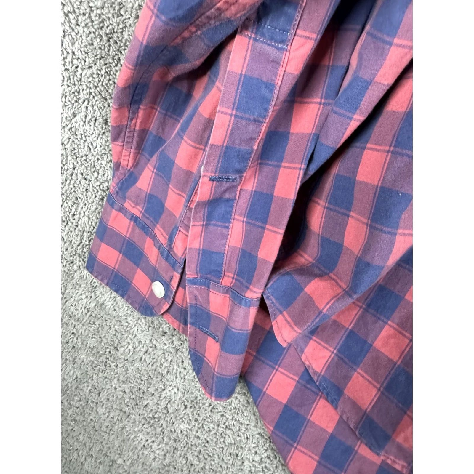 Bonobos Bonobos Shirt Mens 2XL Red Blue Plaid Slim Fit Button Front Long Sleeve Size US XXL / EU 58 / 5 - 2 Thumbnail